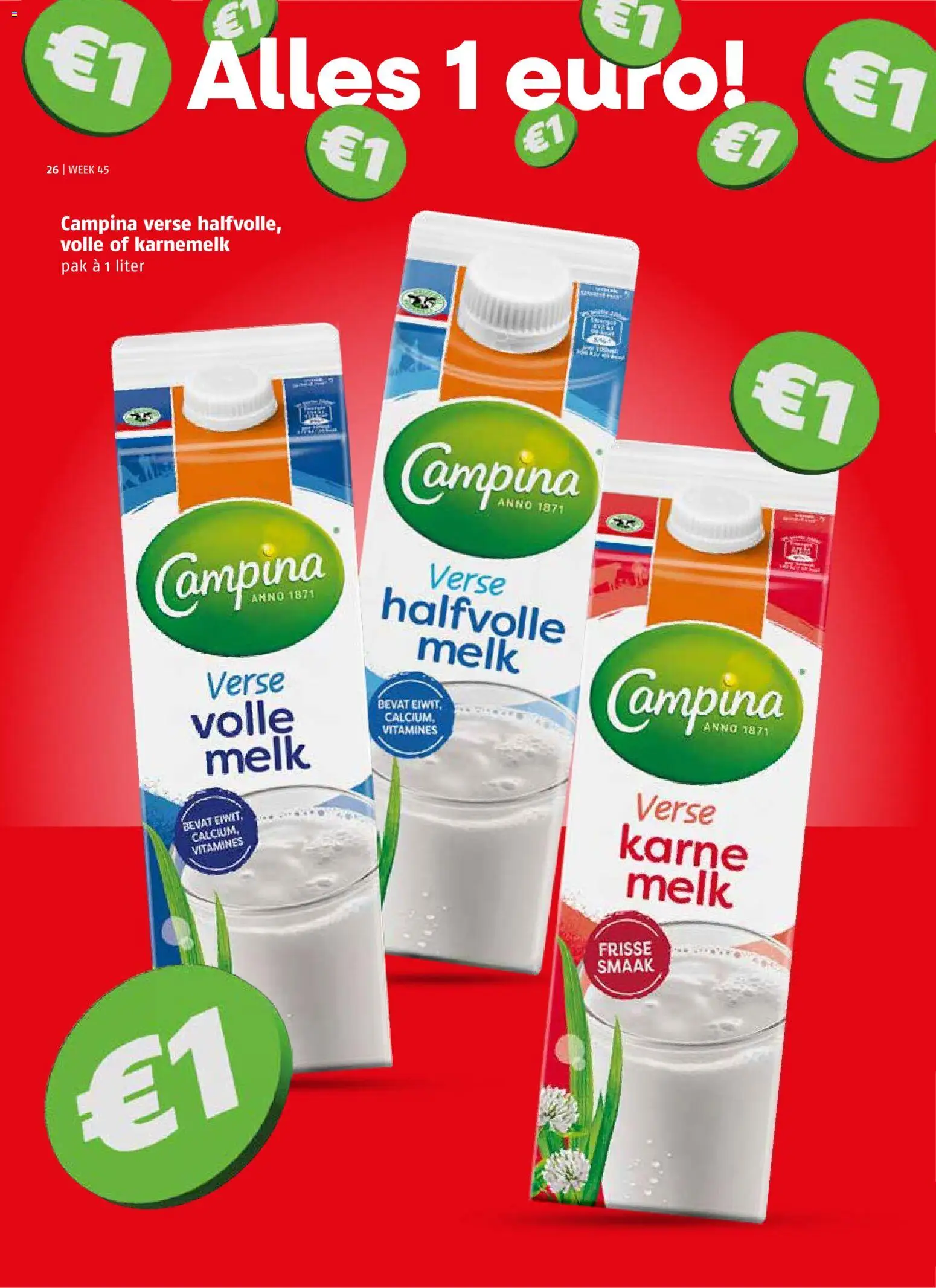 {H1} | Pagina: 26 | Producten: Melk, Halfvolle Melk, Karnemelk