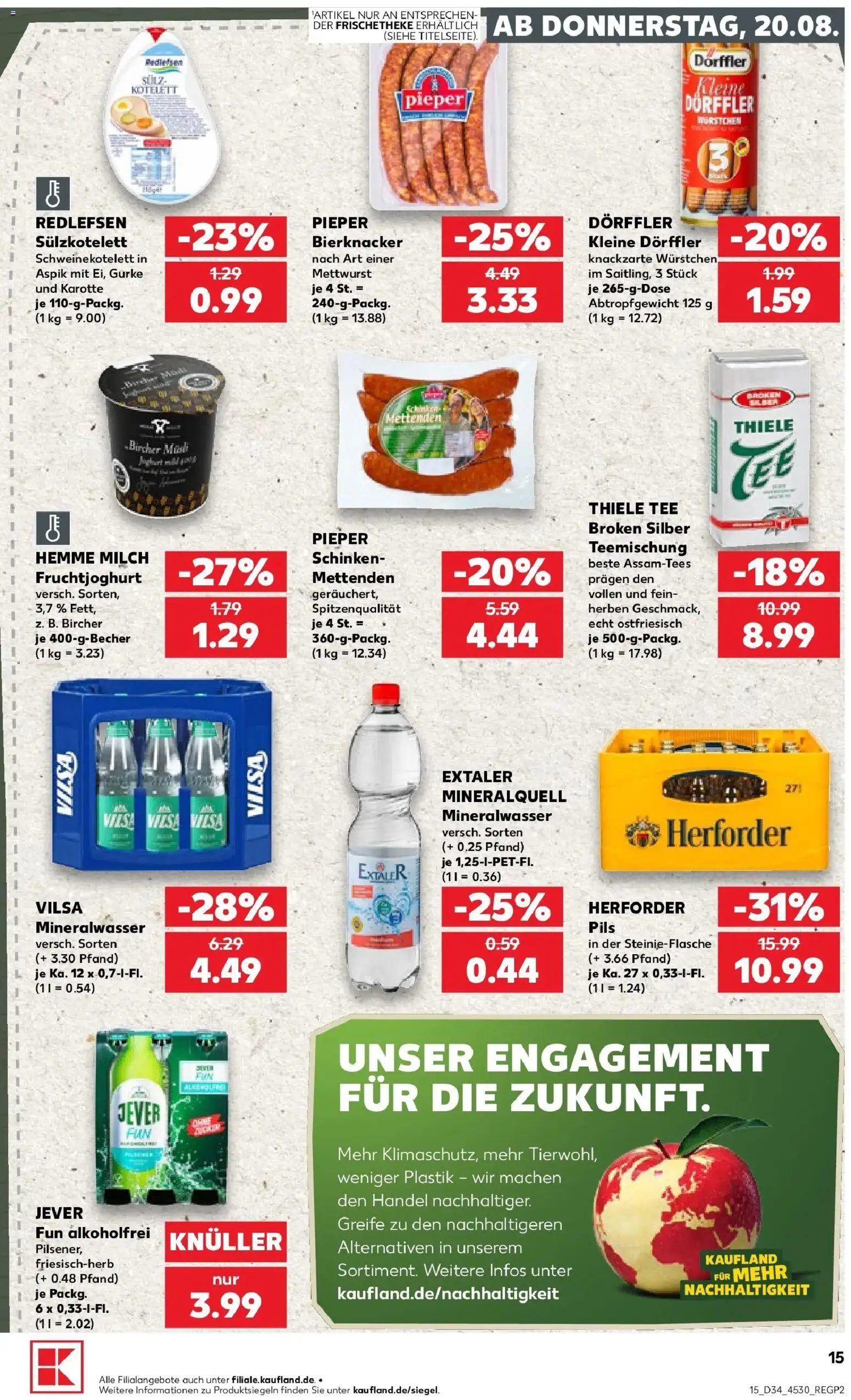 Prospekt Kaufland ab 17.08.2026 » Angebote Online zum Blättern | Seite: 26 | Produkte: Musli, Fruchtjoghurt, Schinken, Karotte
