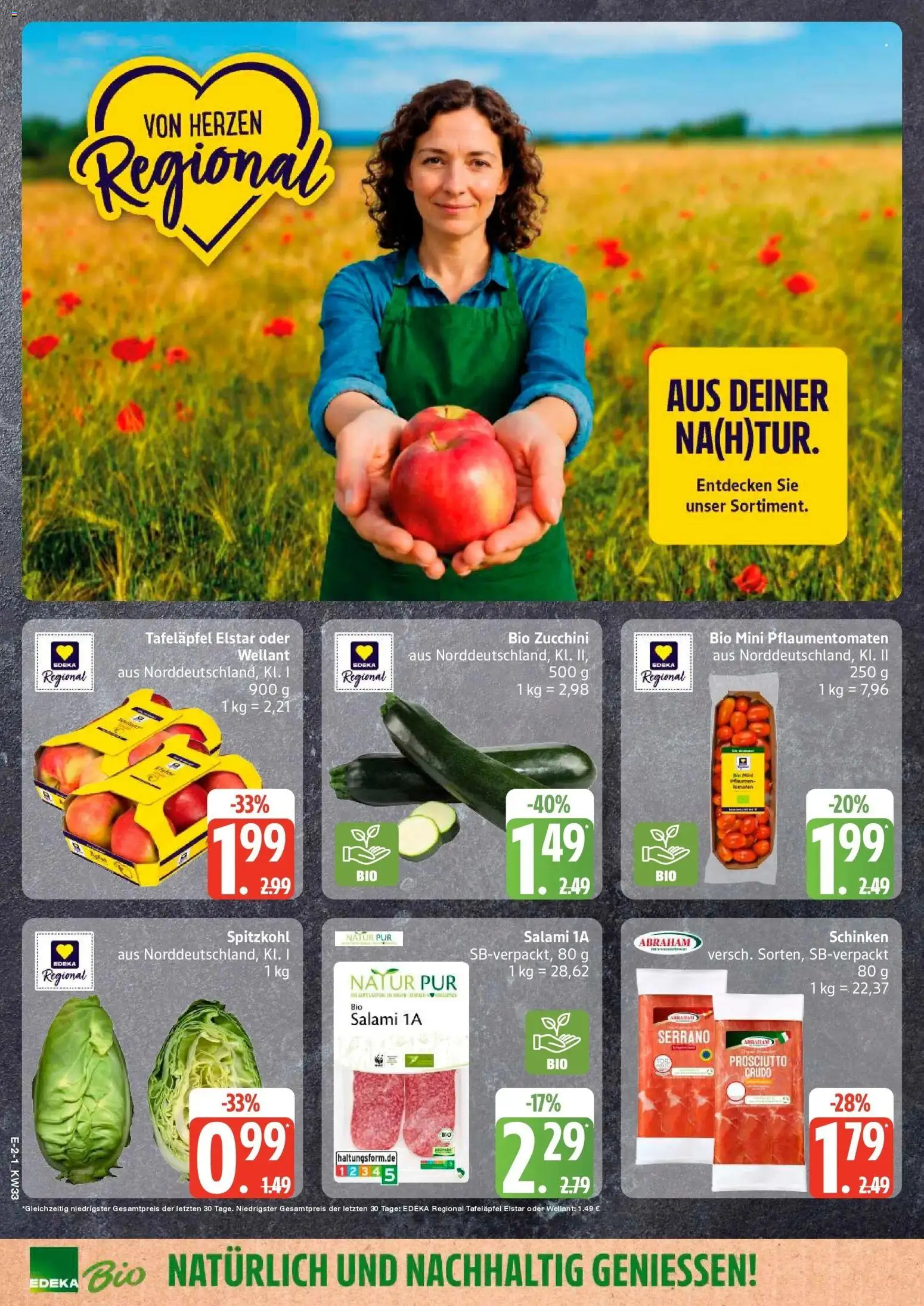 Edeka Prospekt Ratzeburg (ab 10.08.2026) » Angebote Online | Seite: 2 | Produkte: Tomaten, Salami, Schinken, Zucchini