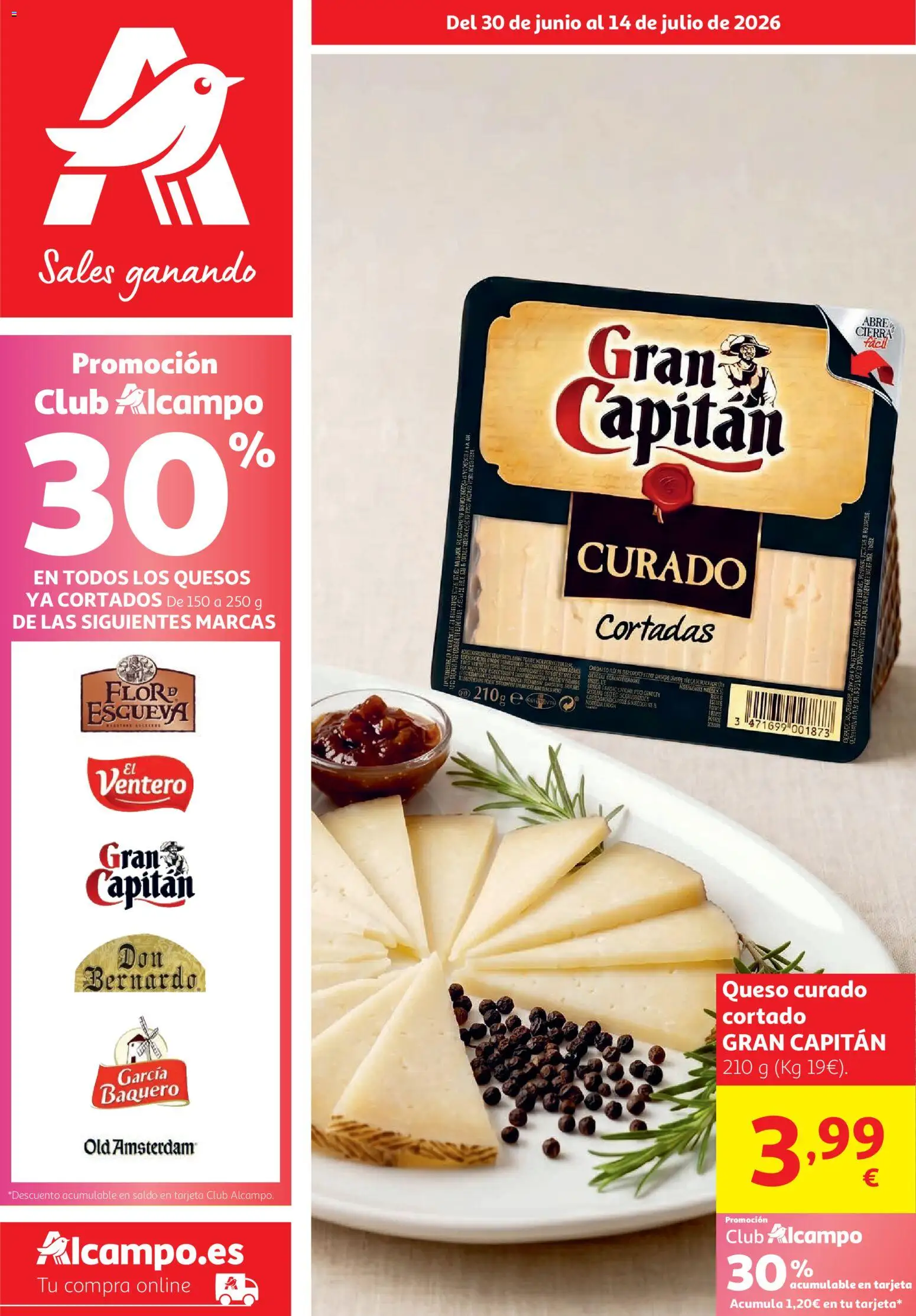 Alcampo - Supermercado Nacional │ válido desde el 30/06/2026 | Página: 1 | Productos: Queso