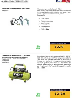 Anteprima del volantino Eurobrico Compressori catalogo valido a partire dal 23.07.2025 | Pagina: 11 | Prodotti: Tè, Compressore, Tubo, Batteria