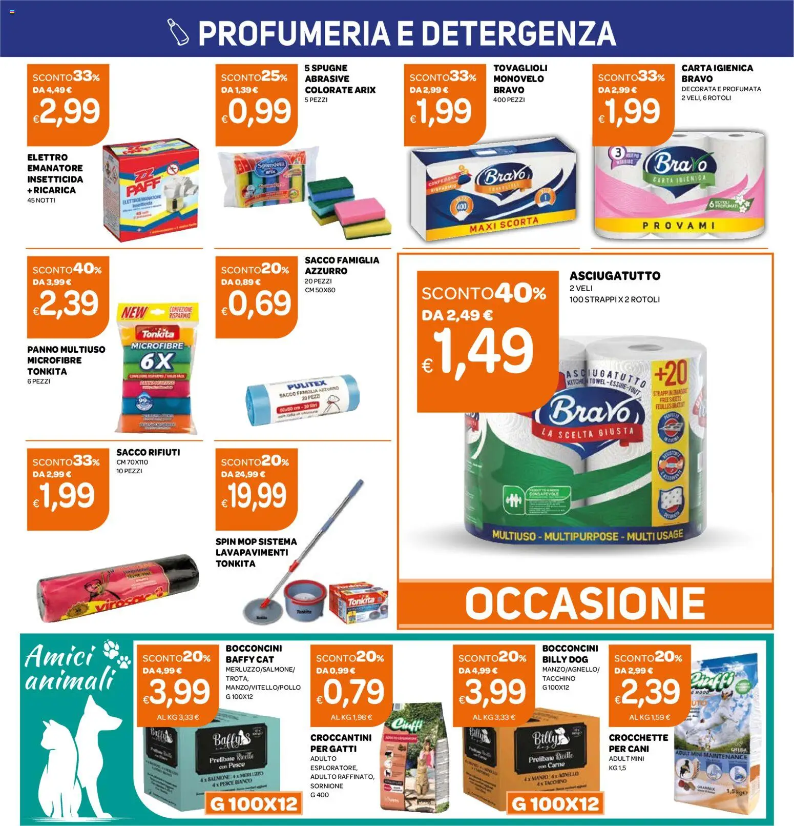 Volantino Ekom del 02.06.2026 | Pagina: 11 | Prodotti: Carta igienica, Tacchino, Crocchette, Insetticida