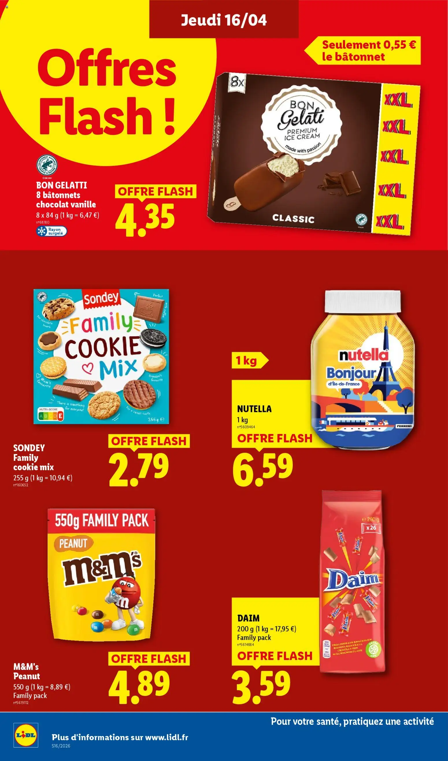 {H1} | Page: 14 | Produits: Cookies, Nutella, Chocolat, M&M's peanut