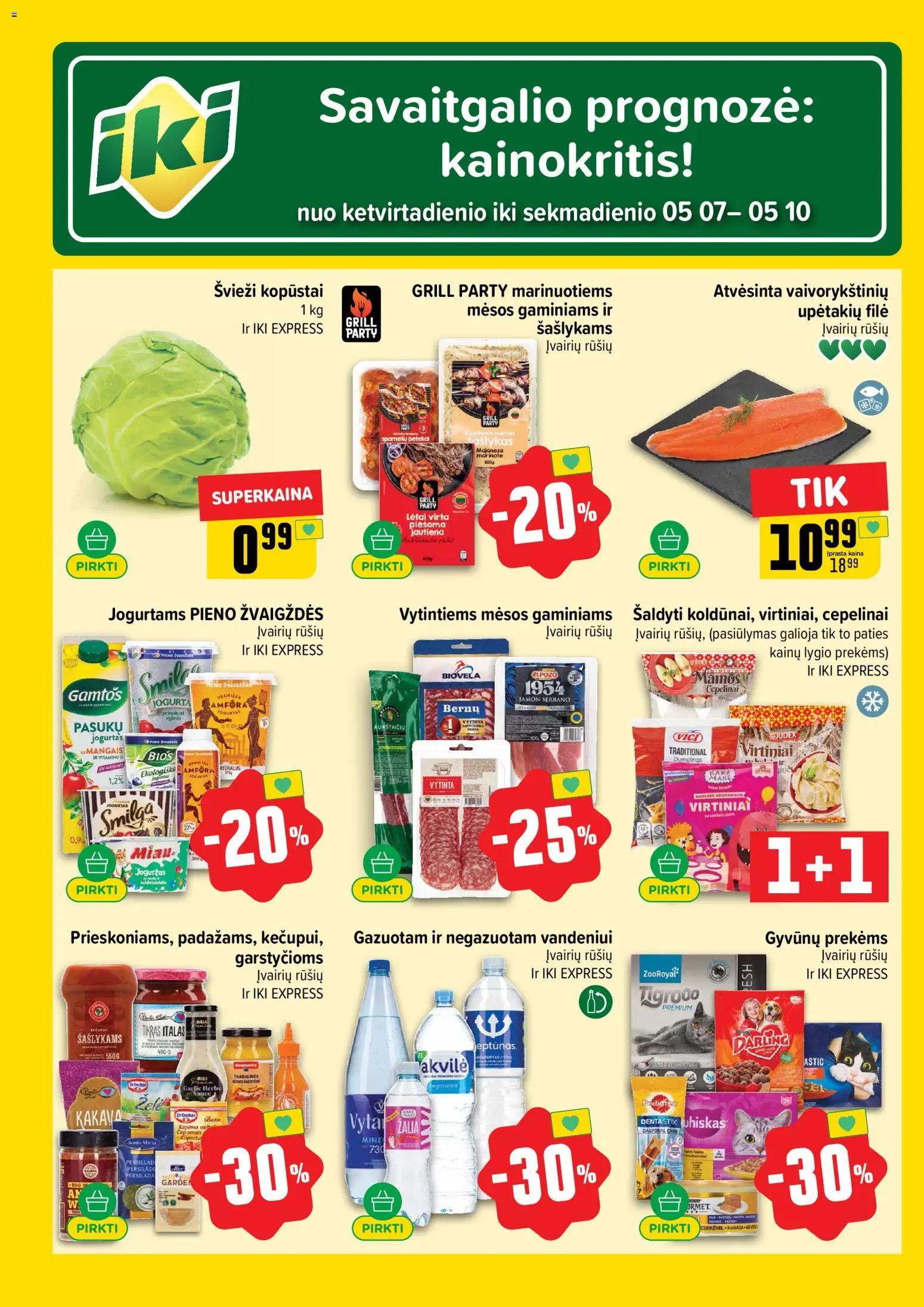 IKI akcijos nuo 04.05.2026 | Puslapis: 64 | Prekių: Jogurtas, Jautiena
