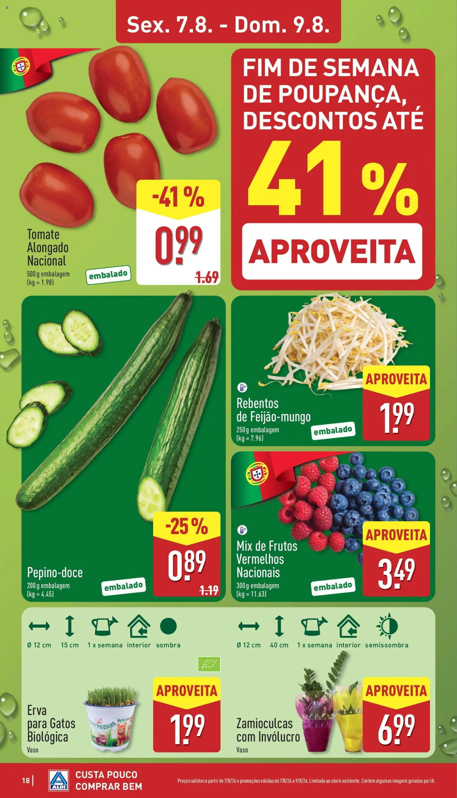 Aldi folheto │ válido de 03/08/2026 | Página: 18 | Produtos: Vaso, Tomate