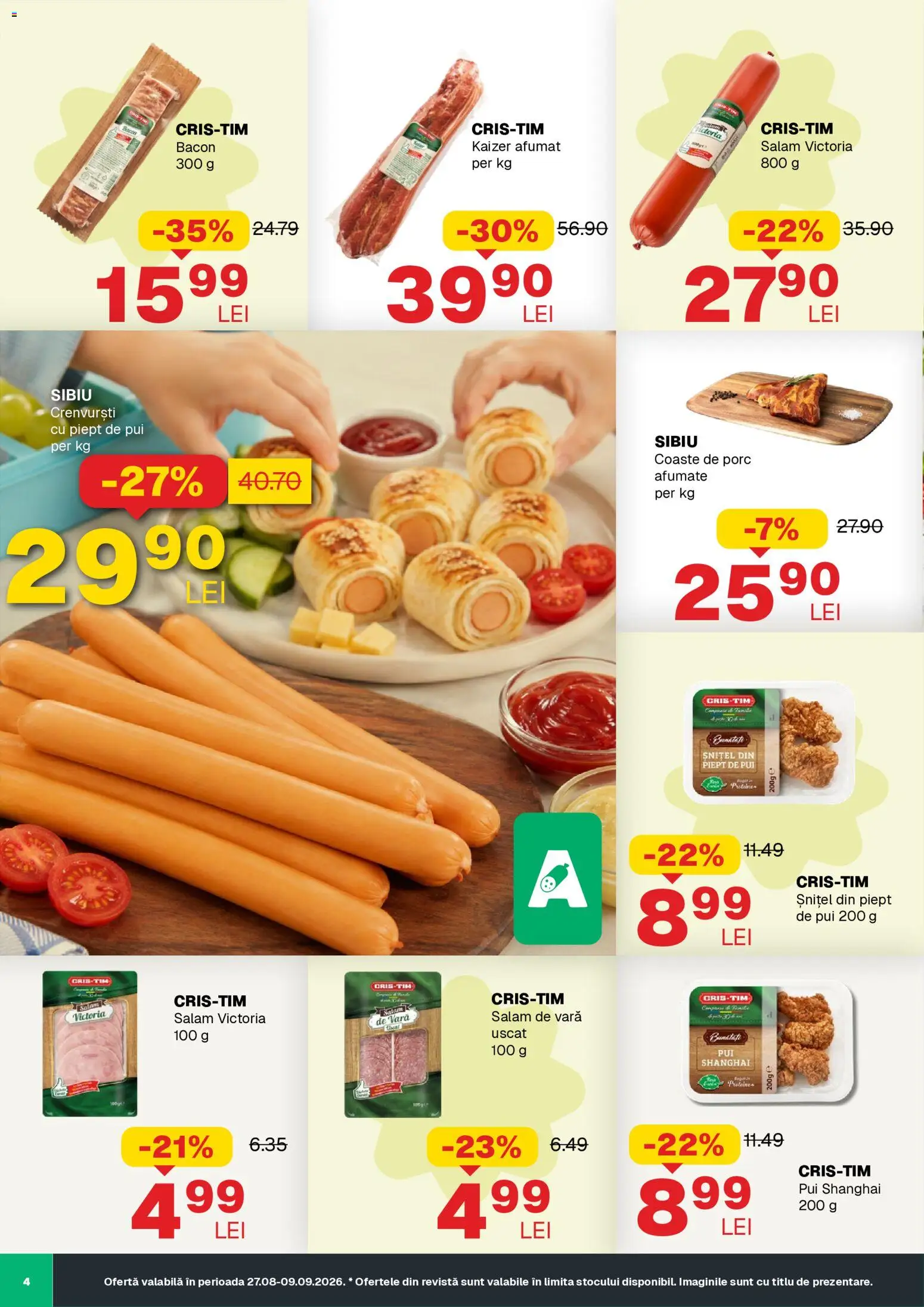 Noul catalog Annabella – valabil de la 27.08.2026 | Pagină: 4 | Produse: Pui, Crenvurști, Bacon, Salam