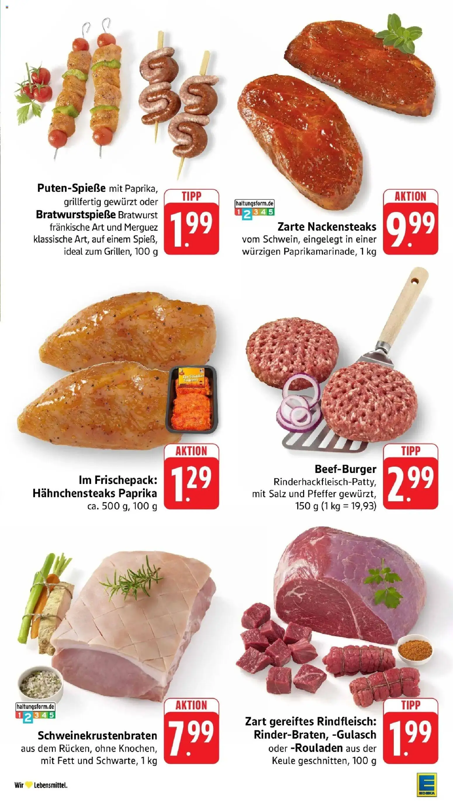 Edeka prospekt Römerberg – gültig ab 29.06.2026 | Seite: 17 | Produkte: Nackensteaks, Gulasch, Pfeffer, Rindfleisch