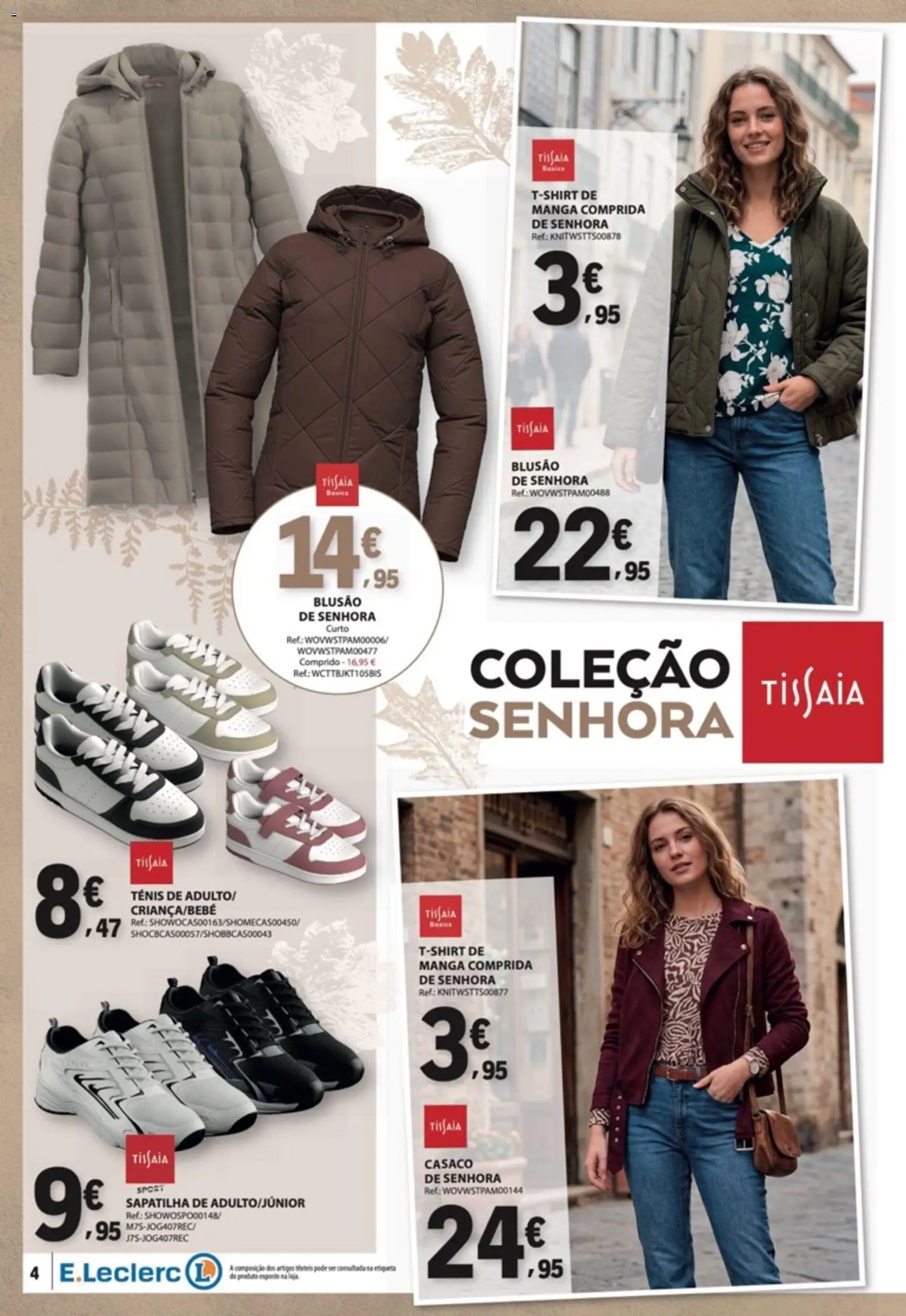 E.Leclerc - Folheto Moda e Beleza Outono-Inverno │ válido de 15/09/2026 | Página: 4 | Produtos: Casaco, Manga