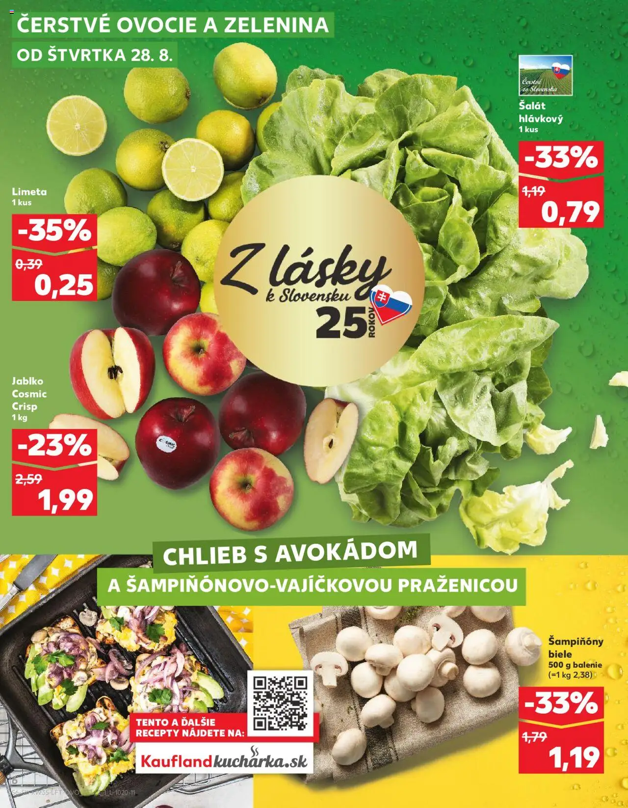 Nové Kaufland akcie – leták je platný od 28.08.2025 | Strana: 6 | Produkty: Chlieb, Apple, Šalát, Ovocie