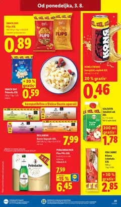 Lidl katalog akcije – veljaven od 30.07.2026 | Stran: 47 | Izdelki: Flips, Kavne kapsule, Energijski napitek, Cokolada