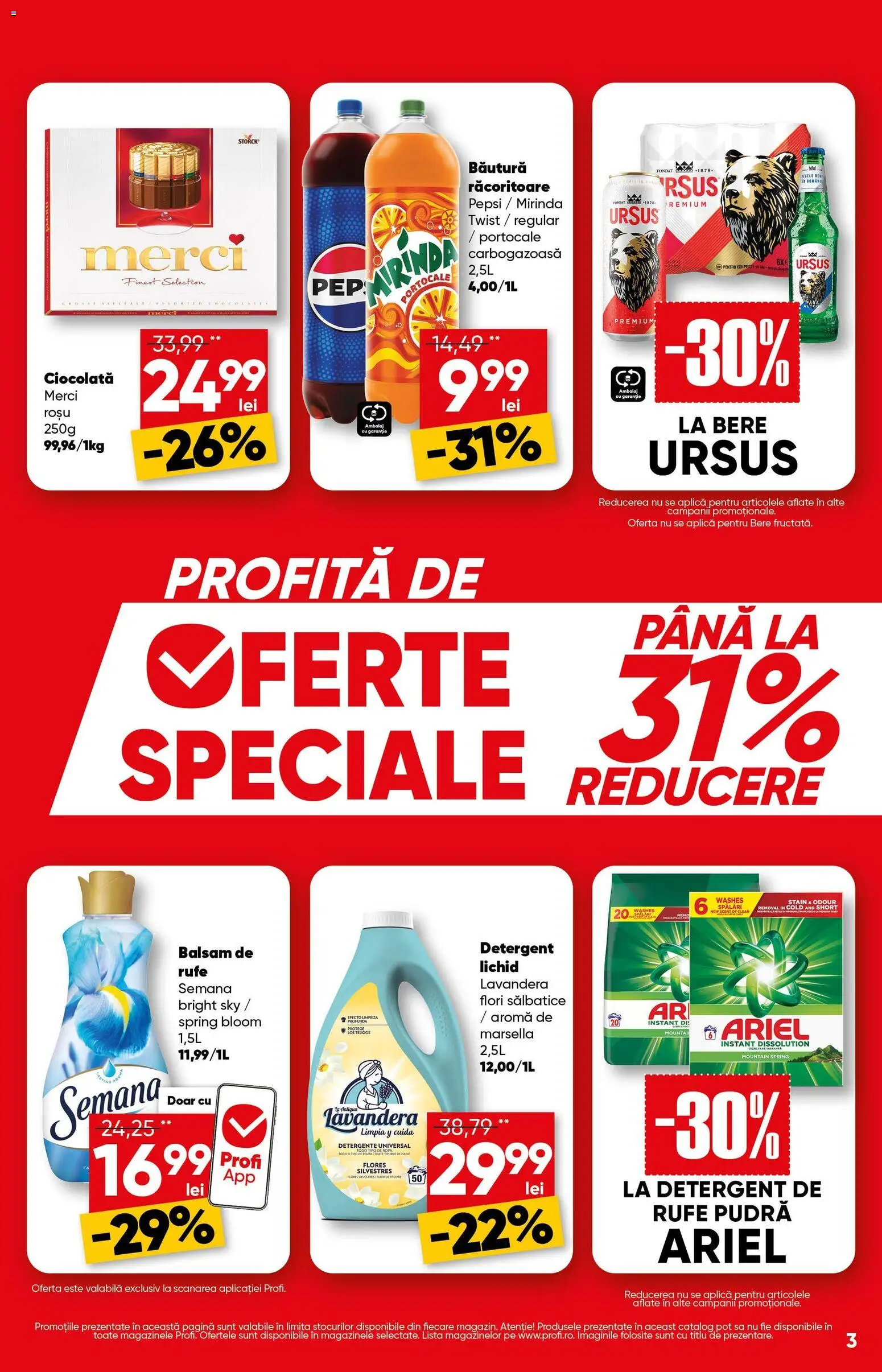 Noul catalog Profi – valabil de la 15.10.2026 | Pagină: 3 | Produse: Balsam, Merci, Portocale, Detergent