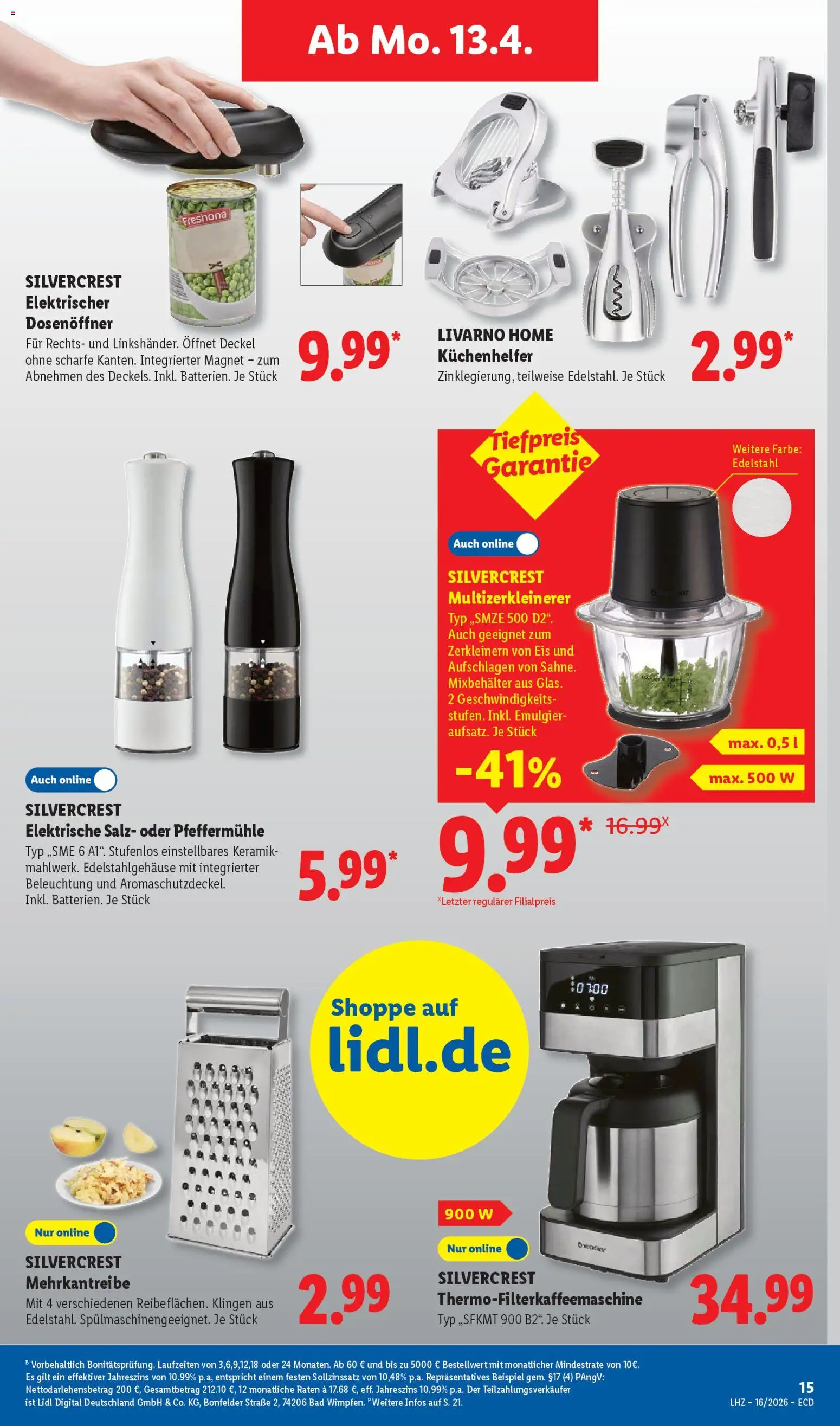 Lidl Prospekt – gültig ab 13.04.2026 | Seite: 31 | Produkte: Grill, Thermometer, Bad