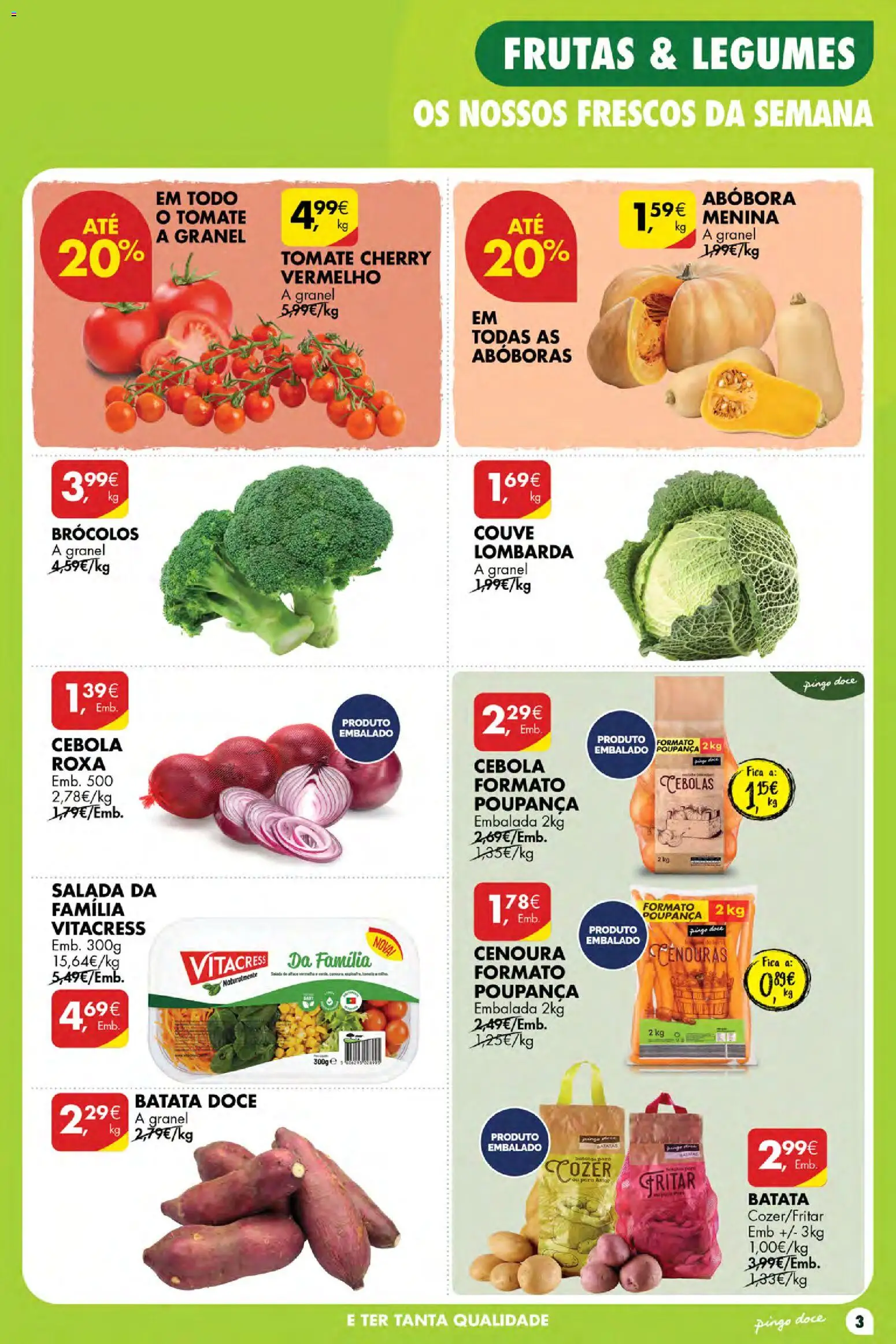 Pingo Doce Poupe Esta Semana Açores │ válido de 24/09/2026 | Página: 3 | Produtos: Cenouras, Frutas, Tomate, Cenoura