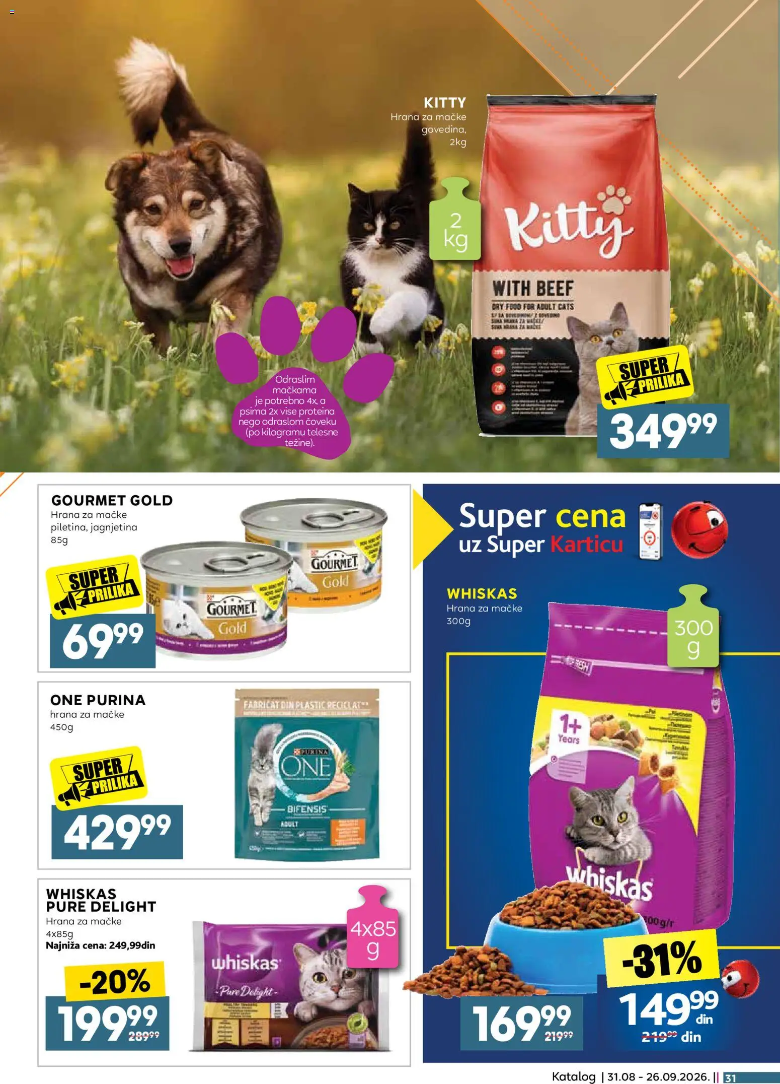 Idea katalog - važi od 31.08.2026 | Strana: 31 | Proizvode: Purina, Hrana za mačke, Whiskas