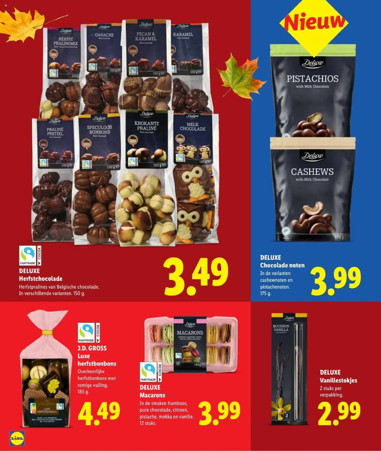 {H1} | Pagina: 46 | Producten: Melk, Bourbon, Cashews, Macarons