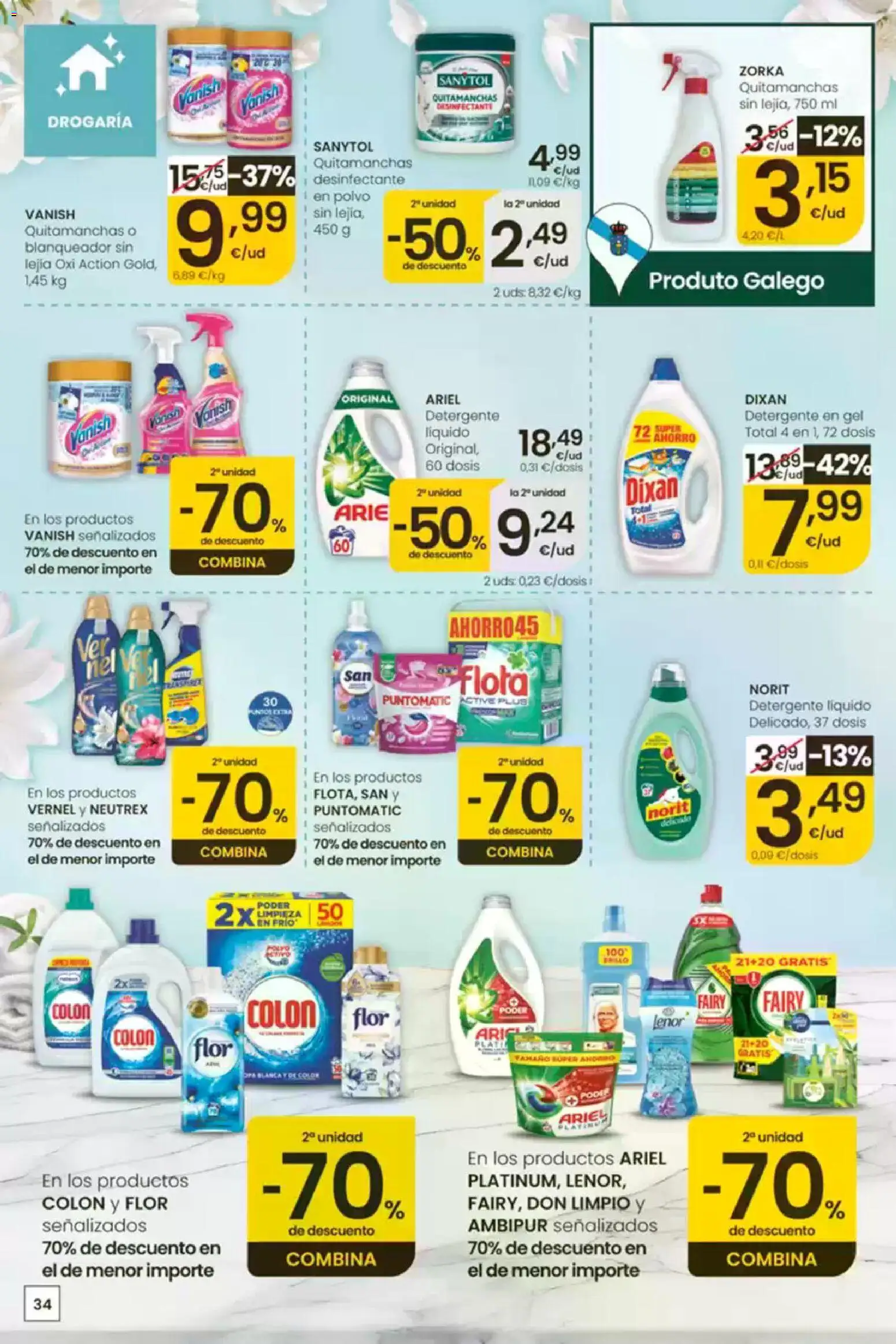 Eroski É bo que sexa de aquí │ válido desde el 30/07/2026 | Página: 34 | Productos: Polvo, Quitamanchas, Detergente, Detergente líquido
