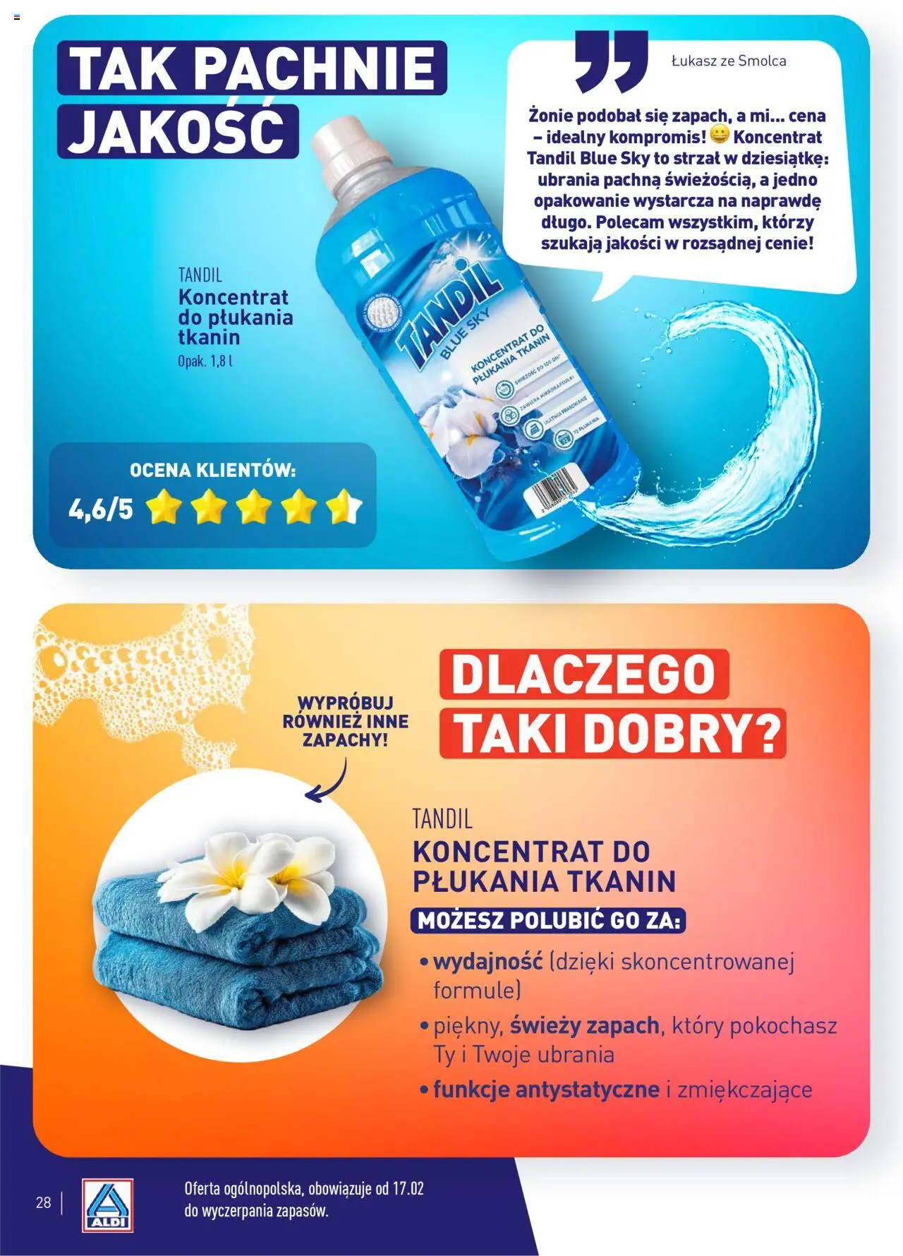 Aldi Gazetka - Wielki test od 17.02.2025 | Strona: 28 | Produkty: Ubrania