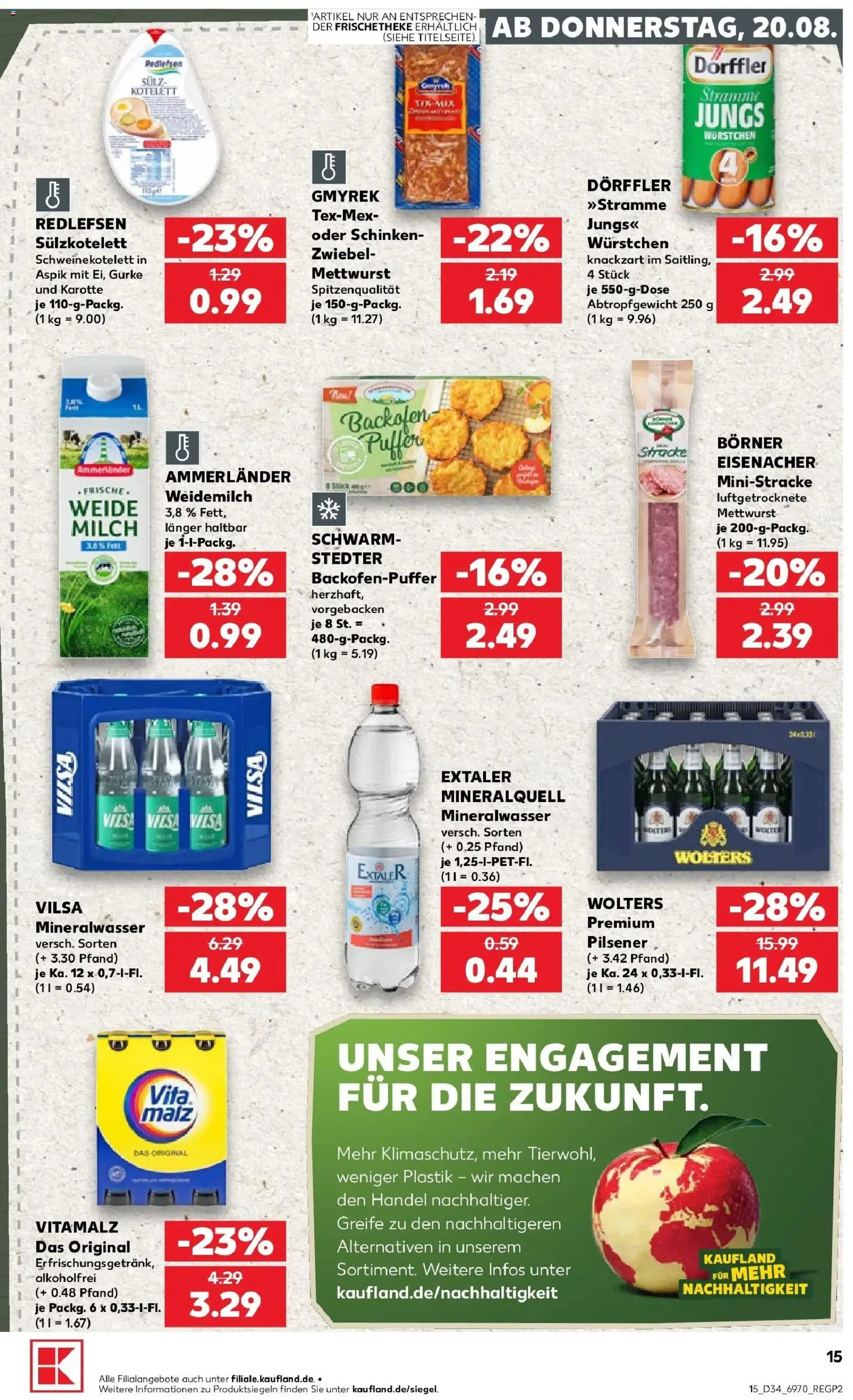 Prospekt Kaufland ab 17.08.2026 » Angebote Online zum Blättern | Seite: 26 | Produkte: Milch, Mineralwasser, Schinken, Karotte