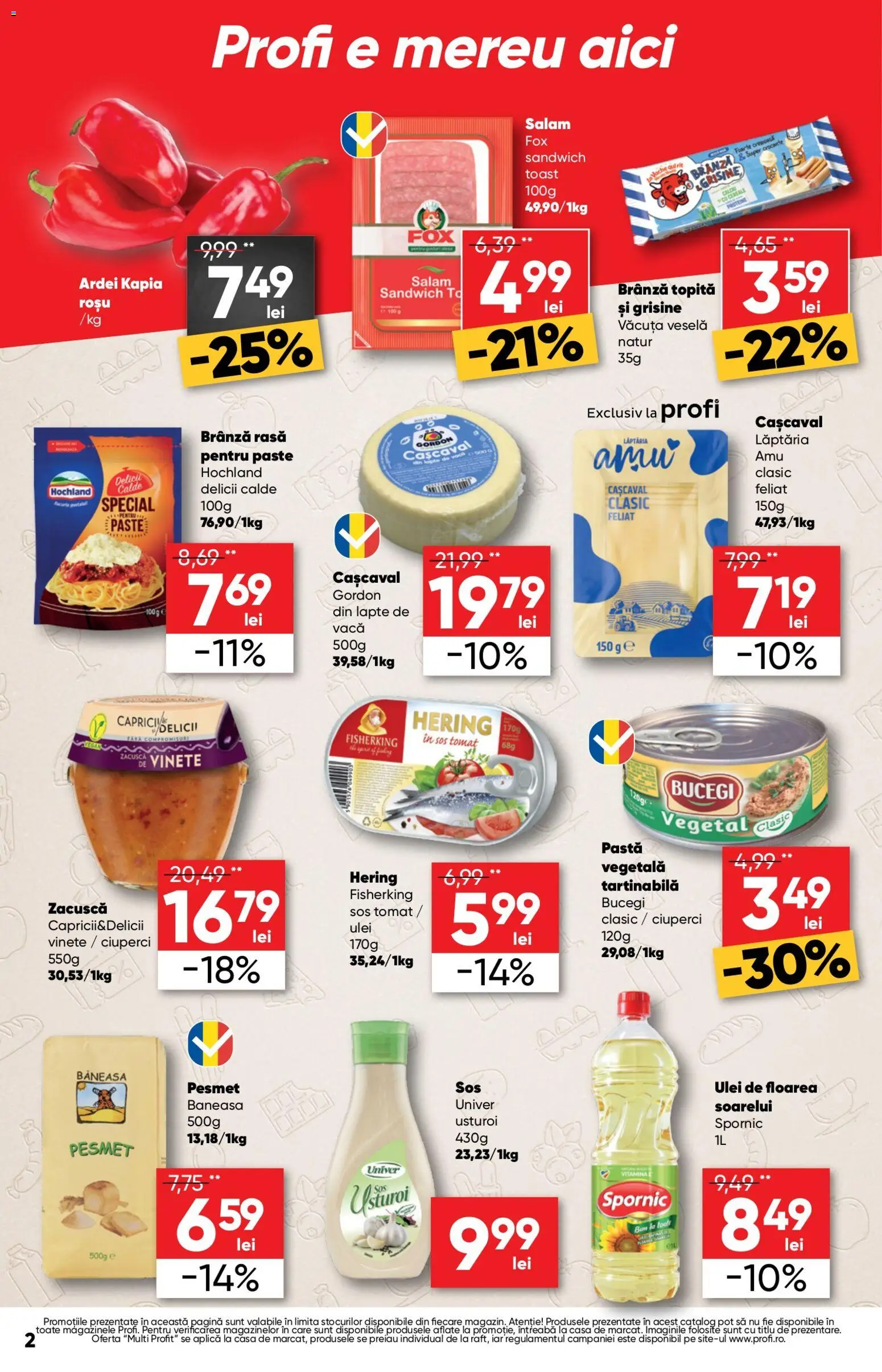 Noul catalog Profi – valabil de la 27.08.2026 | Pagină: 2 | Produse: Brânză, Hochland, Sos, Usturoi