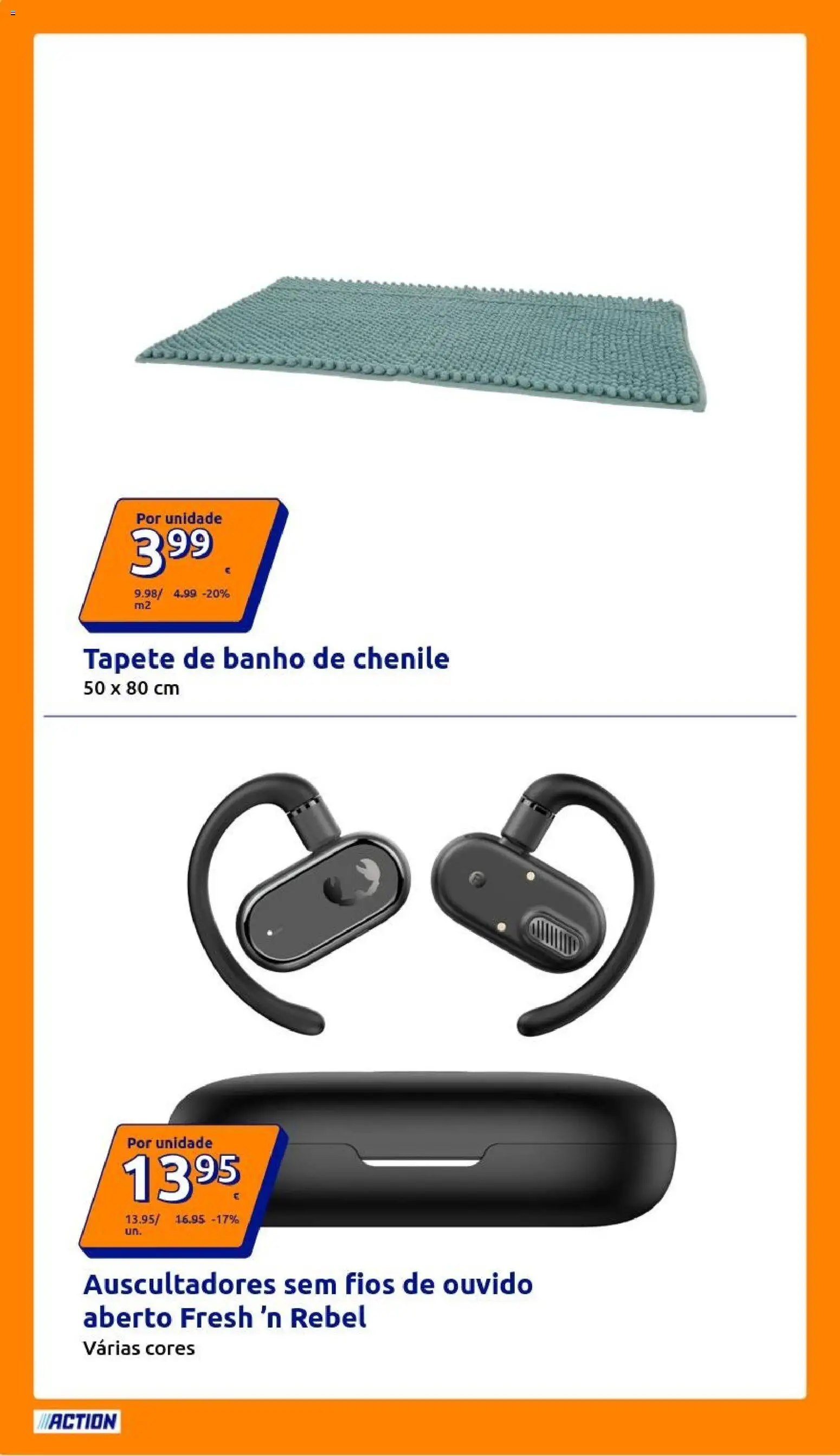 Action folheto │ válido de 19/08/2026 | Página: 4 | Produtos: Auscultadores sem fios, Banho, Tapete
