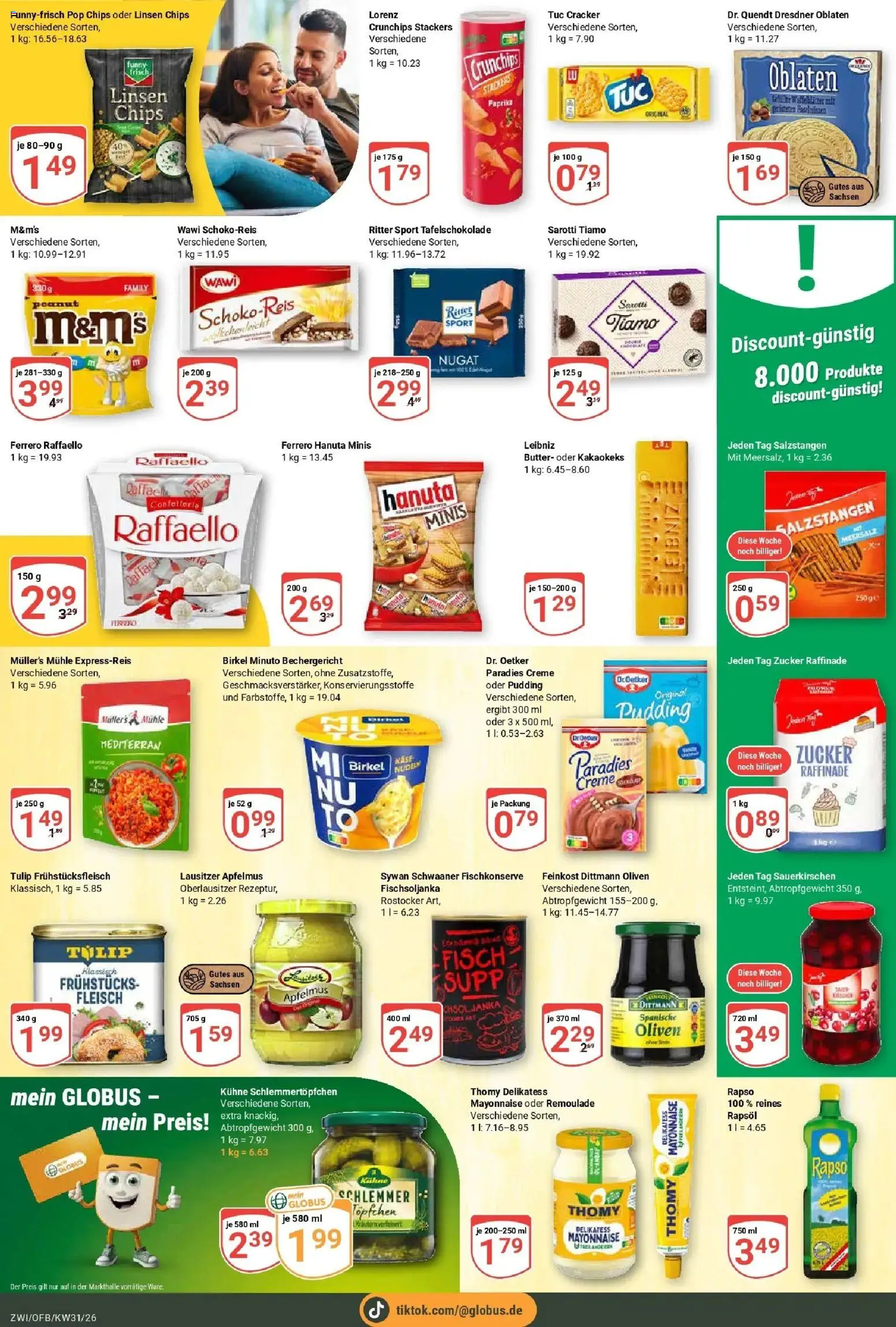 Globus Prospekt Zwickau – gültig ab 27.07.2026 | Seite: 17 | Produkte: Rapsöl, M&M's, Pudding, Fleisch