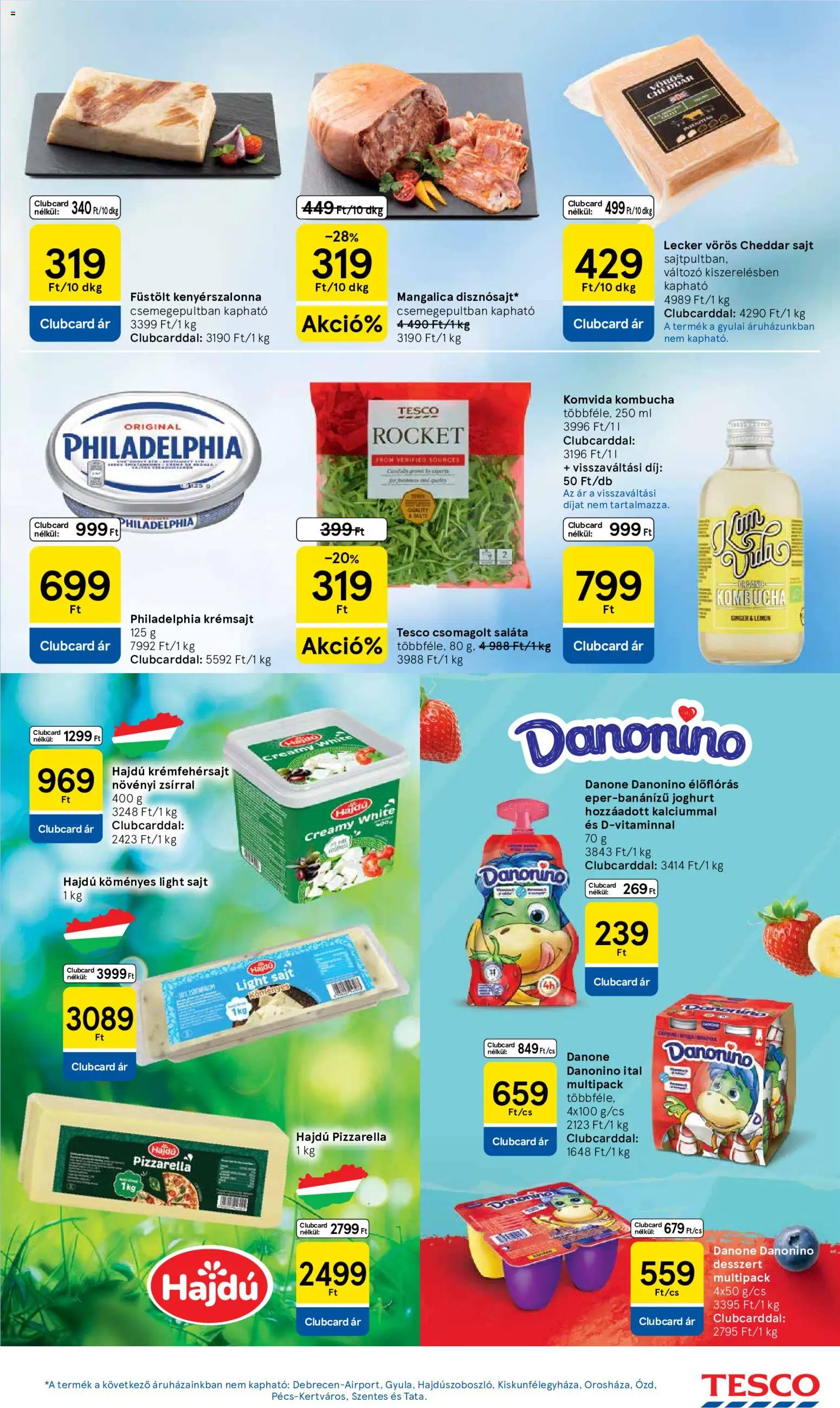 Tesco akciós ujság - amely érvényes a következő dátumtól: 21.05.2026 | Oldal: 17 | Termékek: Krémsajt, Kenyérszalonna, Joghurt, Cheddar