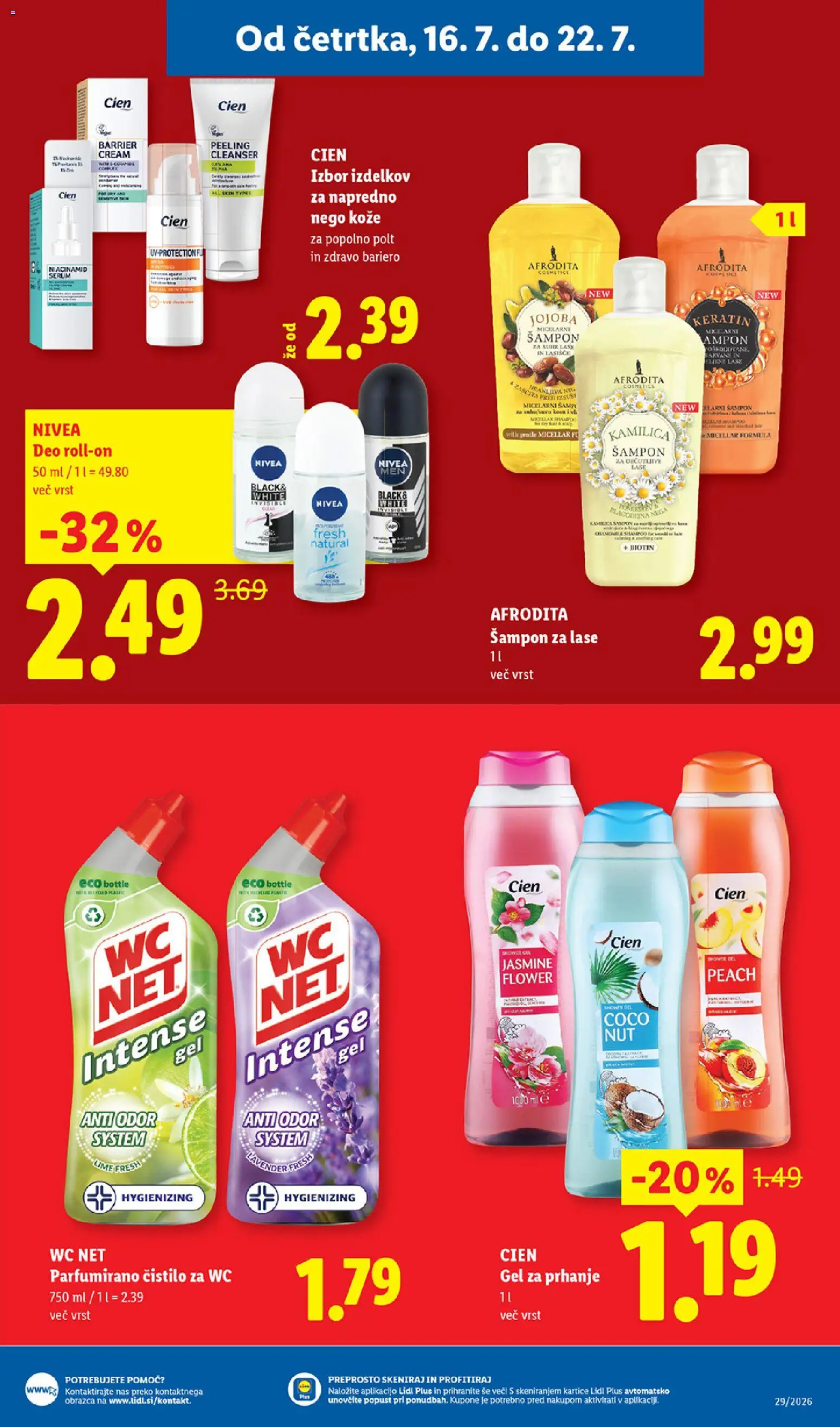 Novi Lidl katalog ponudbe – veljaven od 16.07.2026 | Stran: 27 | Izdelki: Gel za prhanje, Sampon, Deodorant