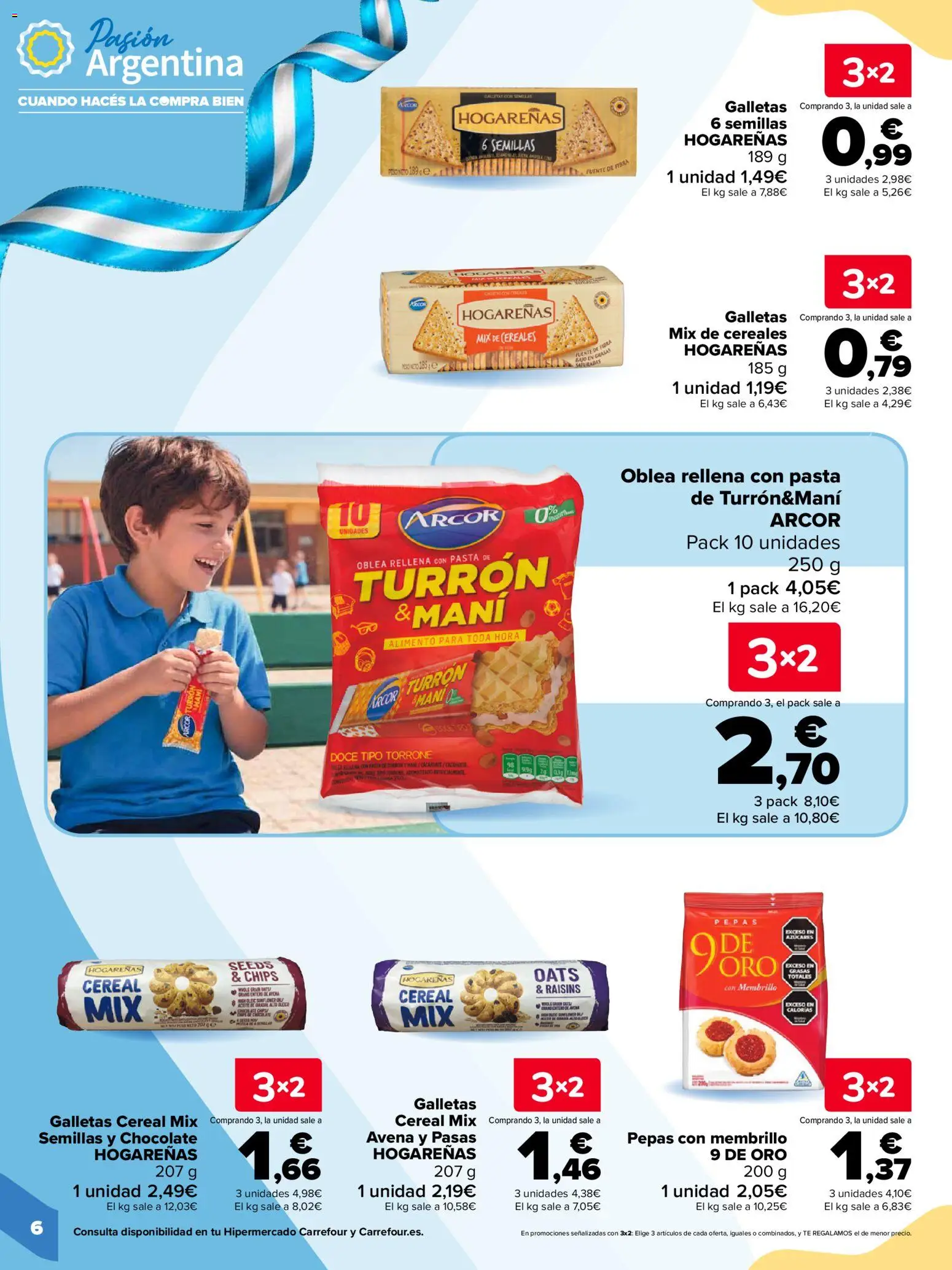 Carrefour Pasión Argentina │ válido desde el 06/10/2026 | Página: 6 | Productos: Pasta, Té, Galletas, Pasas