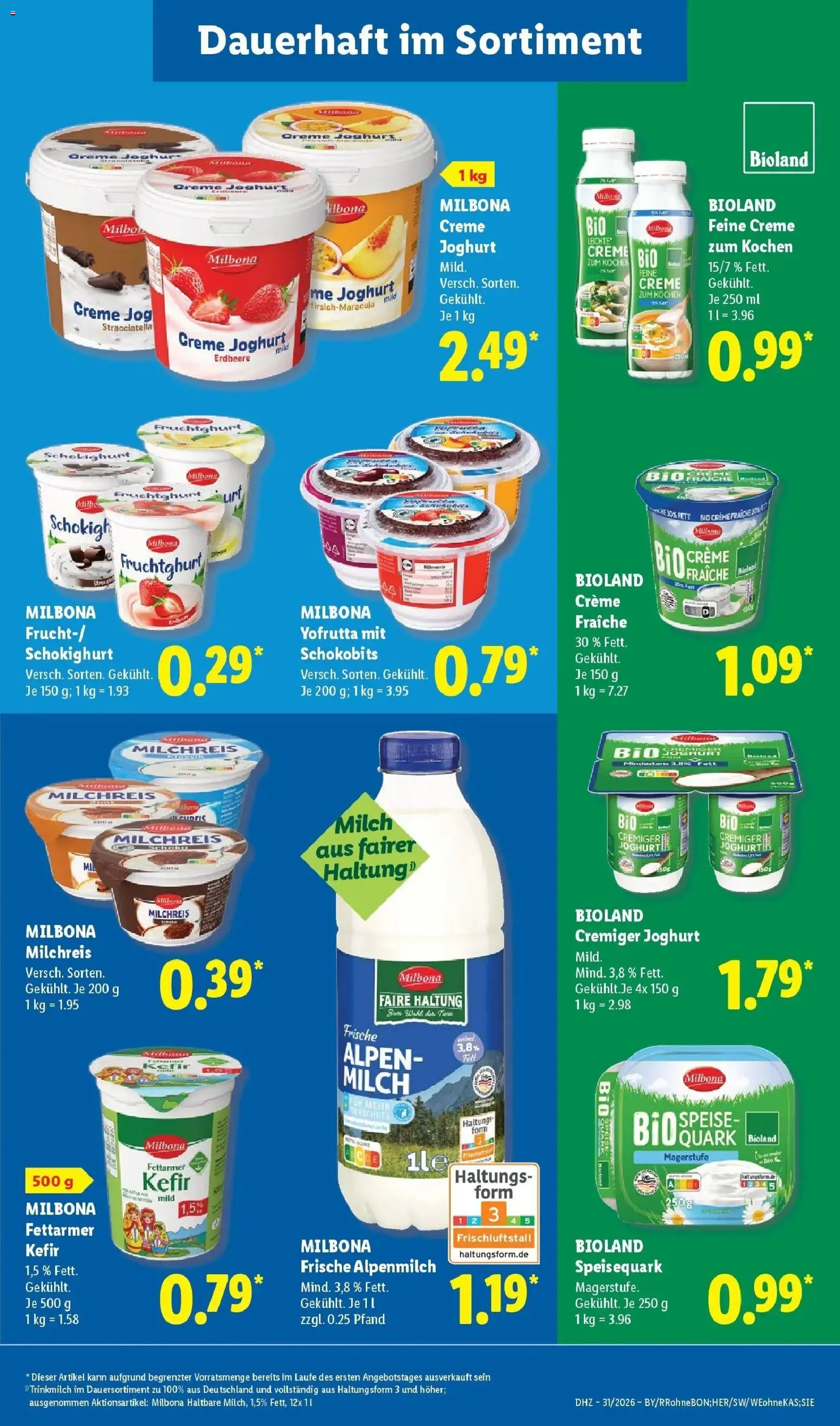 Lidl Prospekt Künzell – gültig ab 27.07.2026 | Seite: 25 | Produkte: Milch, Pudding, Creme, Speisequark