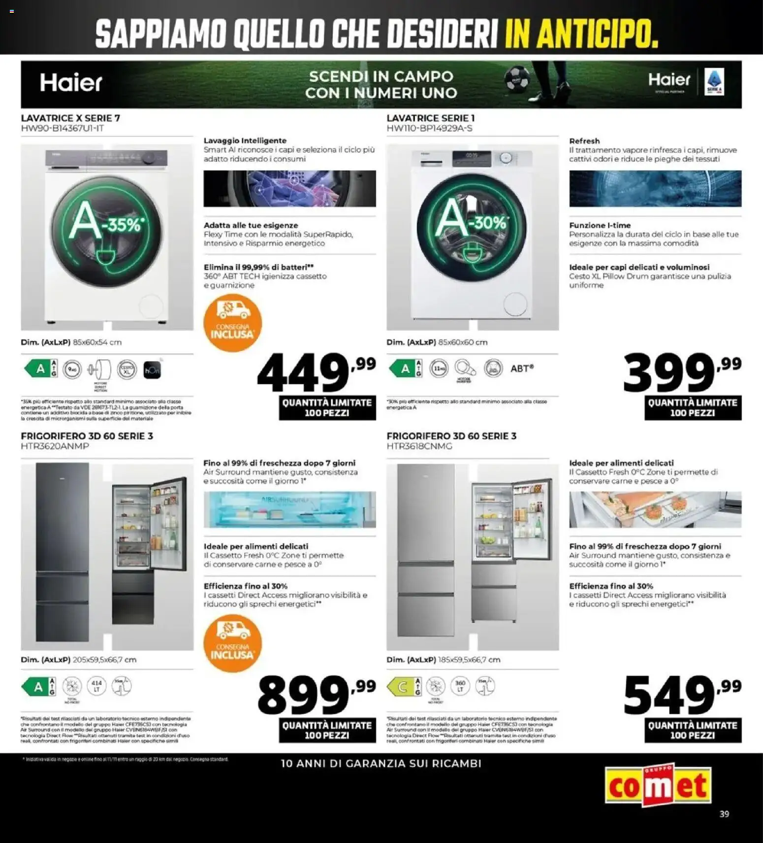 Nuovo Comet Black Friday dal 29/10/2026 > offerte anteprima 🛍️ | Pagina: 39 | Prodotti: Porta, Pesce, Carne, Frigorifero