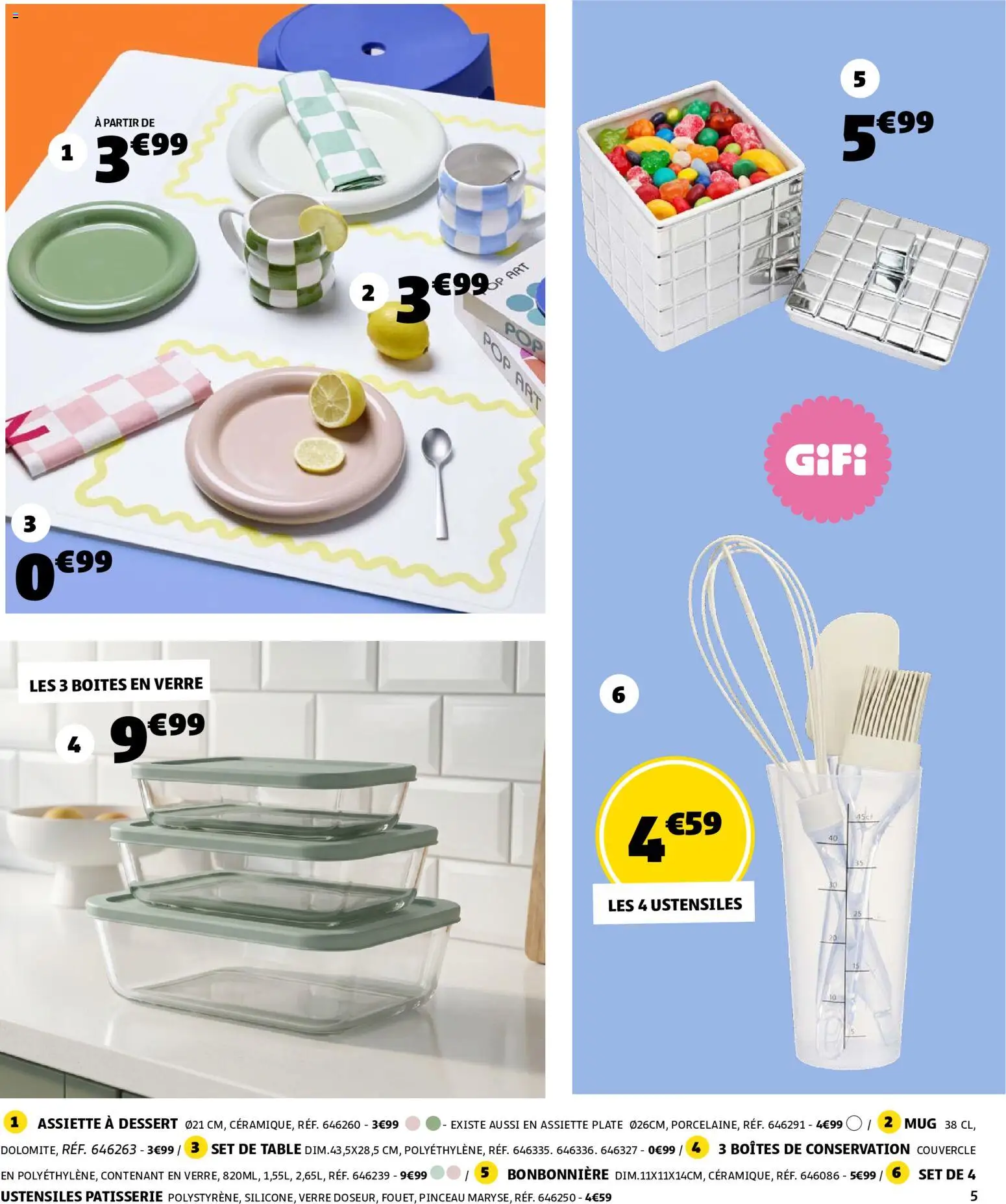 {H1} | Page: 5 | Produits: Pinceau, Table