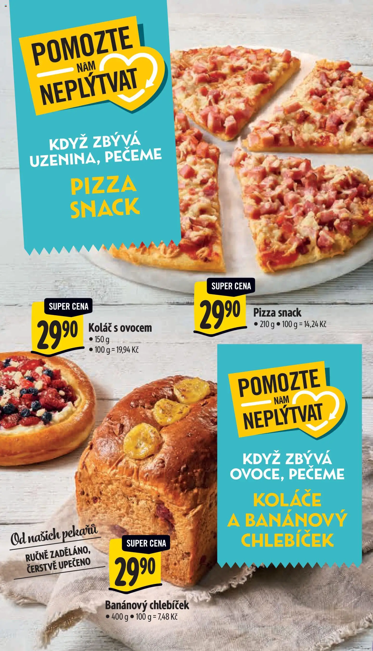 Albert leták - Hypermarket - Vestec od 22.07.2026 | Strana: 8 | Produkty: Pizza, Banánový chlebíček