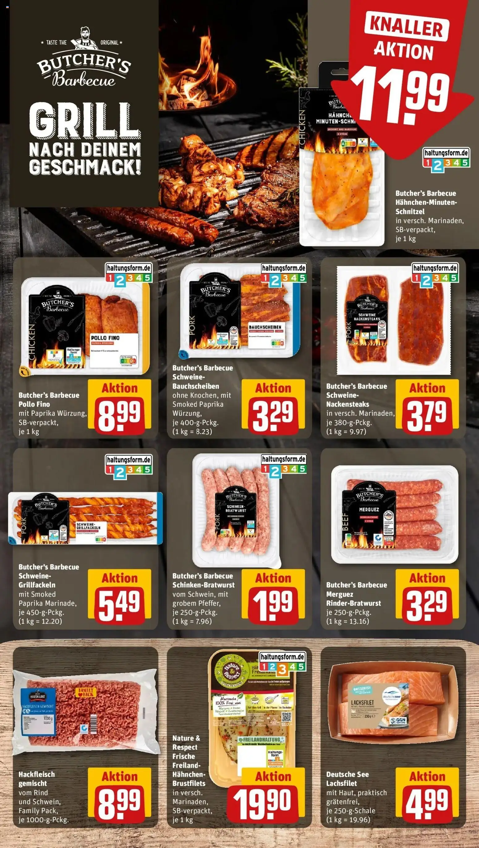 REWE Prospekt ab 31.08.2026 zum Blättern » Angebote | Seite: 8 | Produkte: Nackensteaks, Grill, Schnitzel, Schinken