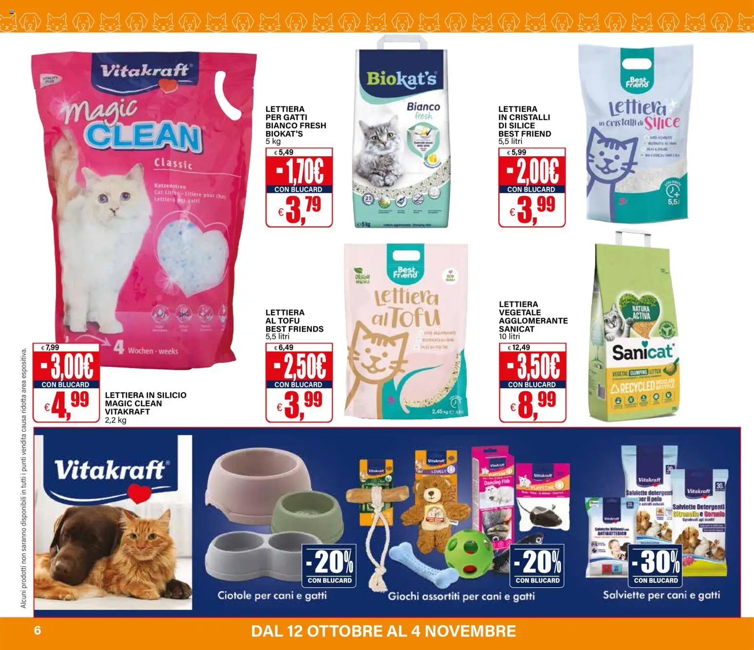 Volantino Il Gigante del 12/10/2026 | Pagina: 6 | Prodotti: Lettiera per gatti, Tofu
