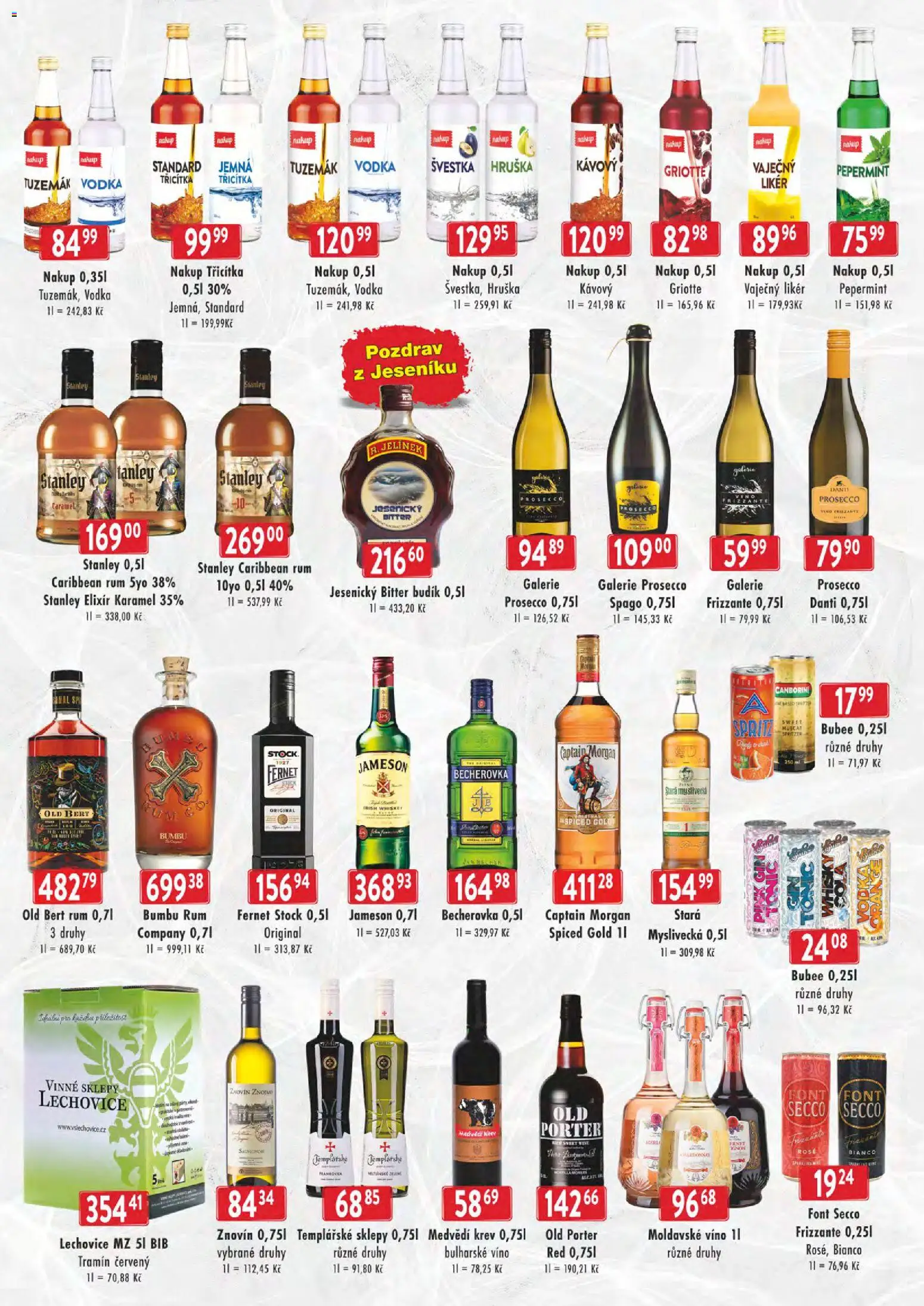 Astur & Qanto leták - cash&carry Jeseník, Krnov od 16.09.2026 | Strana: 2 | Produkty: Víno, Old porter, Bumbu Rum, Tramín červený