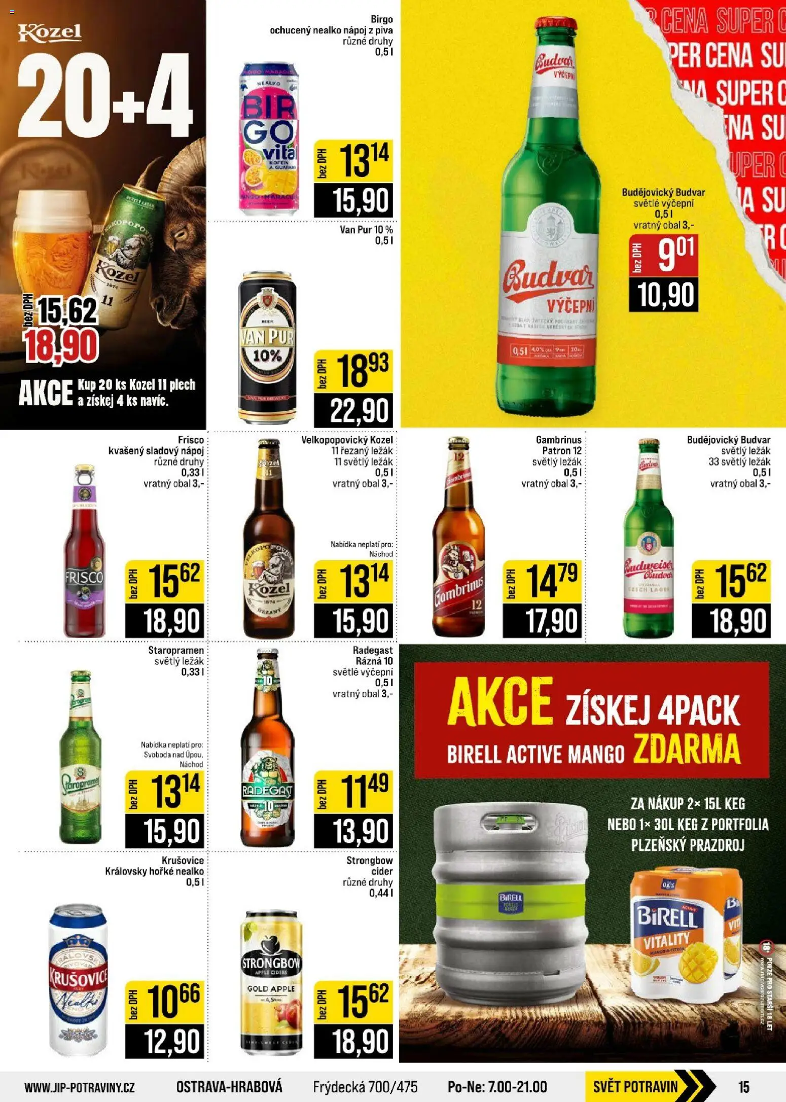 Jip leták - Cash & Carry od 29.07.2026 | Strana: 15 | Produkty: Apple, Plech, Velkopopovický Kozel, Radegast
