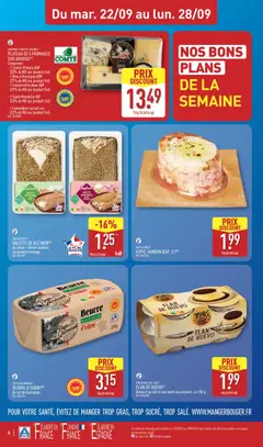 Aldi - Prévisualisation de ASPIC JAMBON ŒUF, Aspic jambon oeuf. valide à partir de 22/09/2026 | Page: 10 | Produits: Plateau, Lardons, Dessert, Œufs