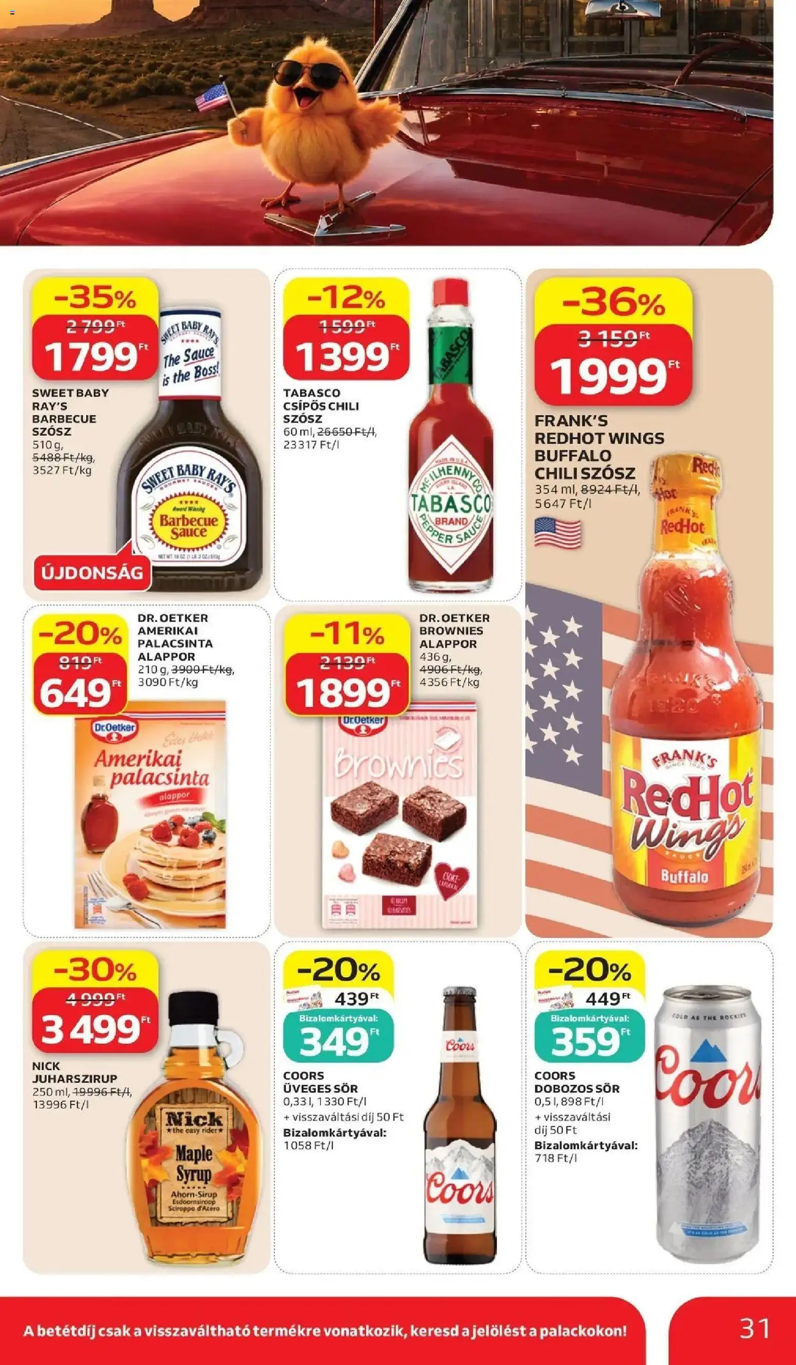 Auchan akciós ujság - amely érvényes a következő dátumtól: 2026.07.02. | Oldal: 31 | Termékek: Chili, Dobozos sör, Chili szósz, Szósz