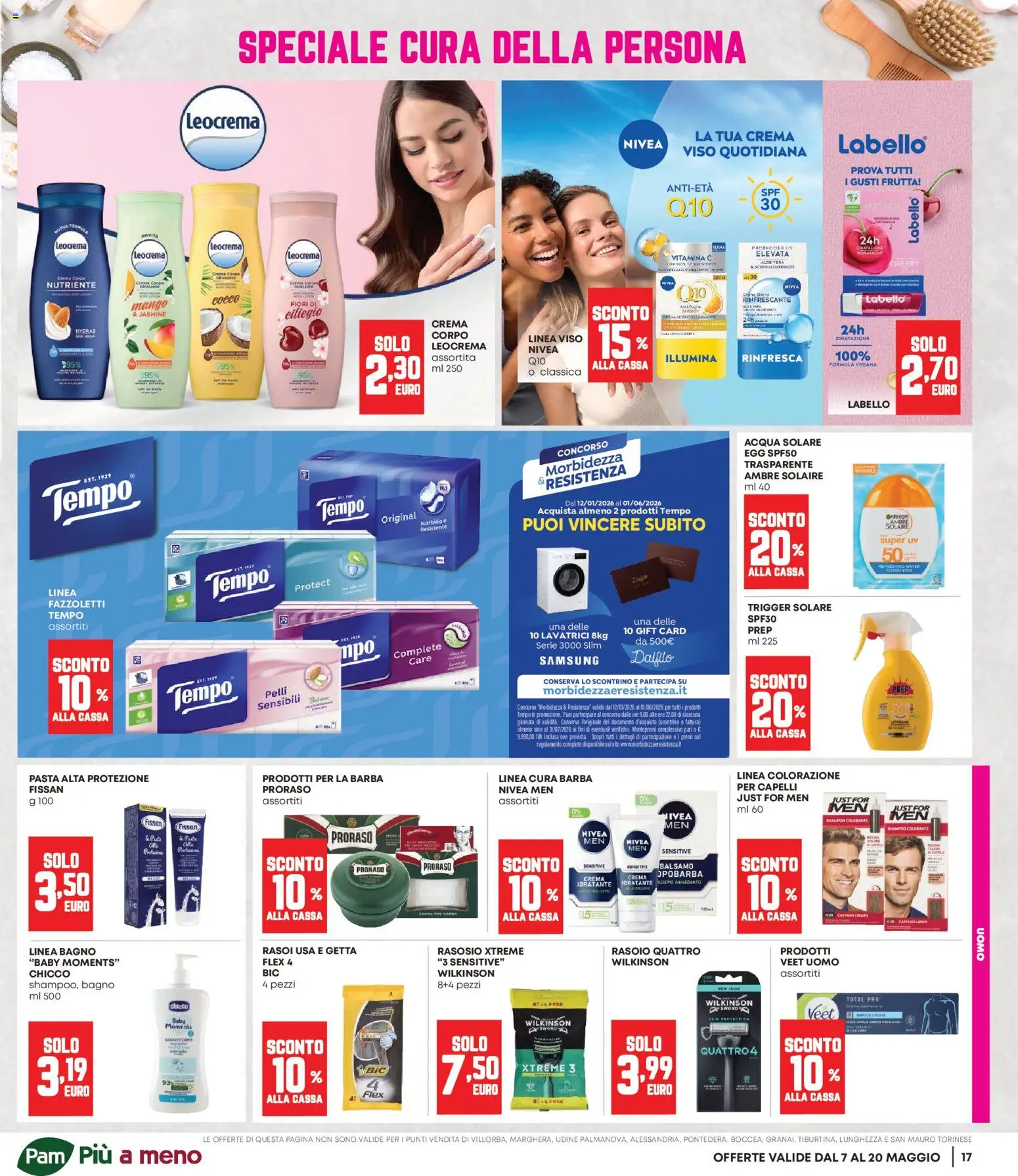 Volantino Panorama del 07.05.2026 | Pagina: 17 | Prodotti: Shampoo, Crema viso, Fazzoletti, Pasta