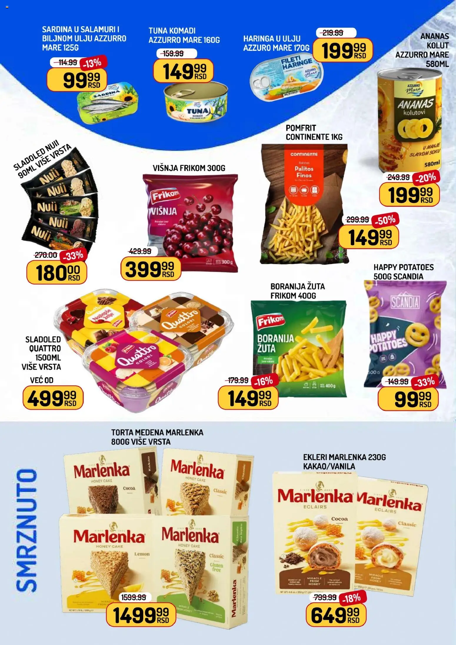 Aman katalog - važi od 15.05.2026 | Strana: 4 | Proizvode: Boranija, Sladoled, Torta, Sardina