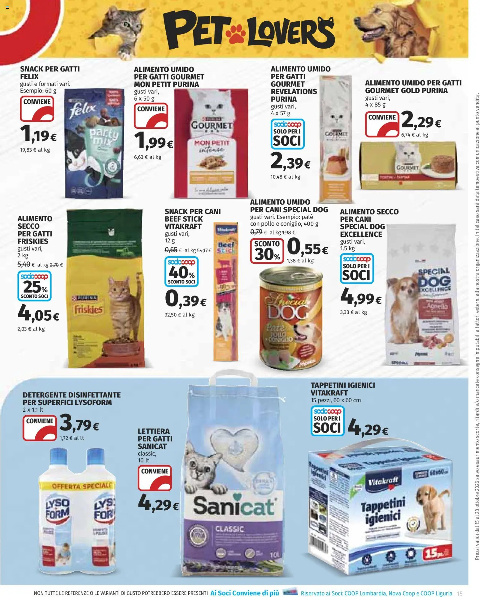 Volantino COOP del 15/10/2026 | Pagina: 15 | Prodotti: Paté, Pollo, Detergente, Data