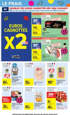 Carrefour - Prévisualisation de Jambon cru LES FINES et FONDANTES AOSTE, Nature, -25% de Sel ou Serrano, 6 tranches + 3 offertes, 150 g. valide à partir de 08/09/2026 | Page: 49