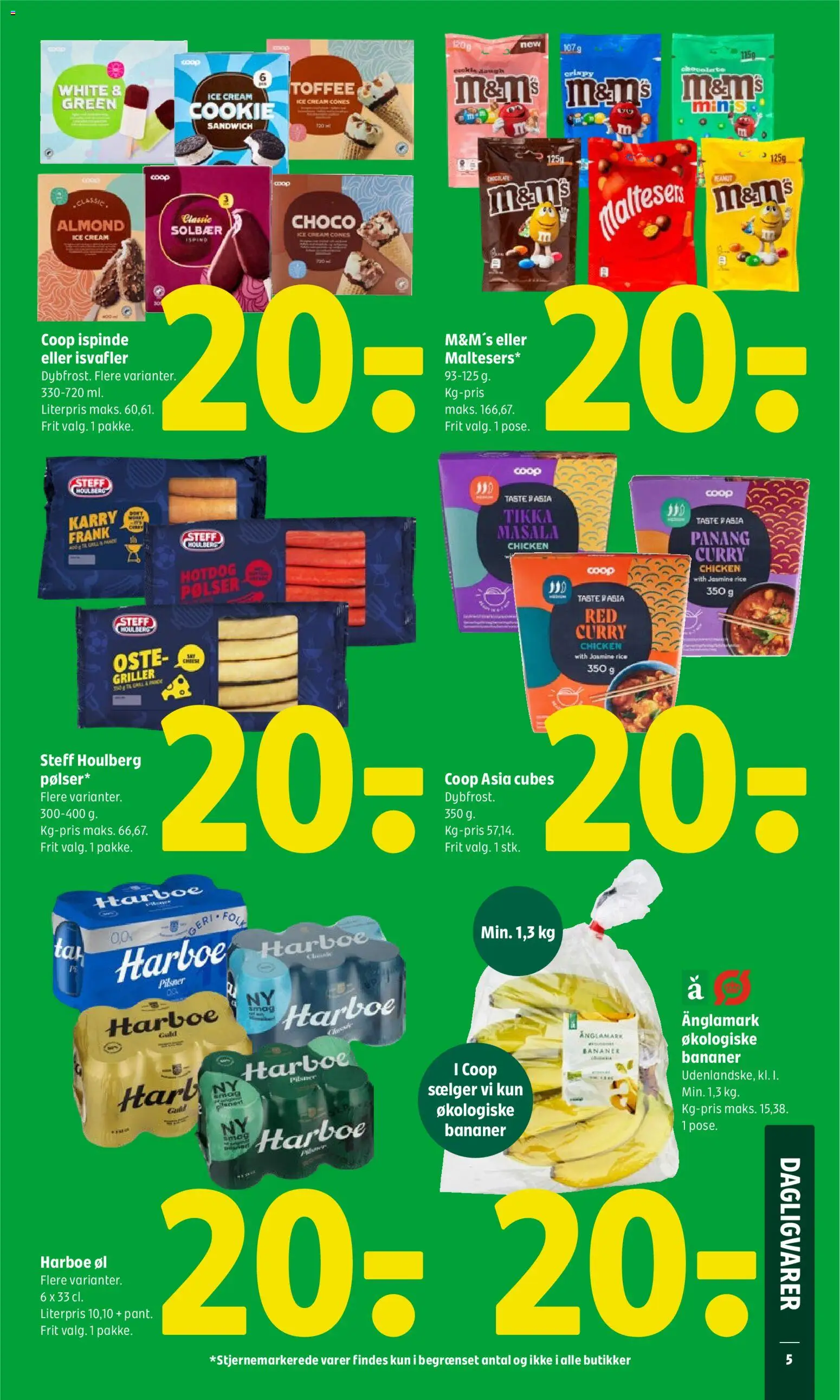 Coop 365 tilbudsavis – gyldig fra 11.06.2026 | Side: 5 | Produkter: Karry, Øl, Isvafler, Solbær