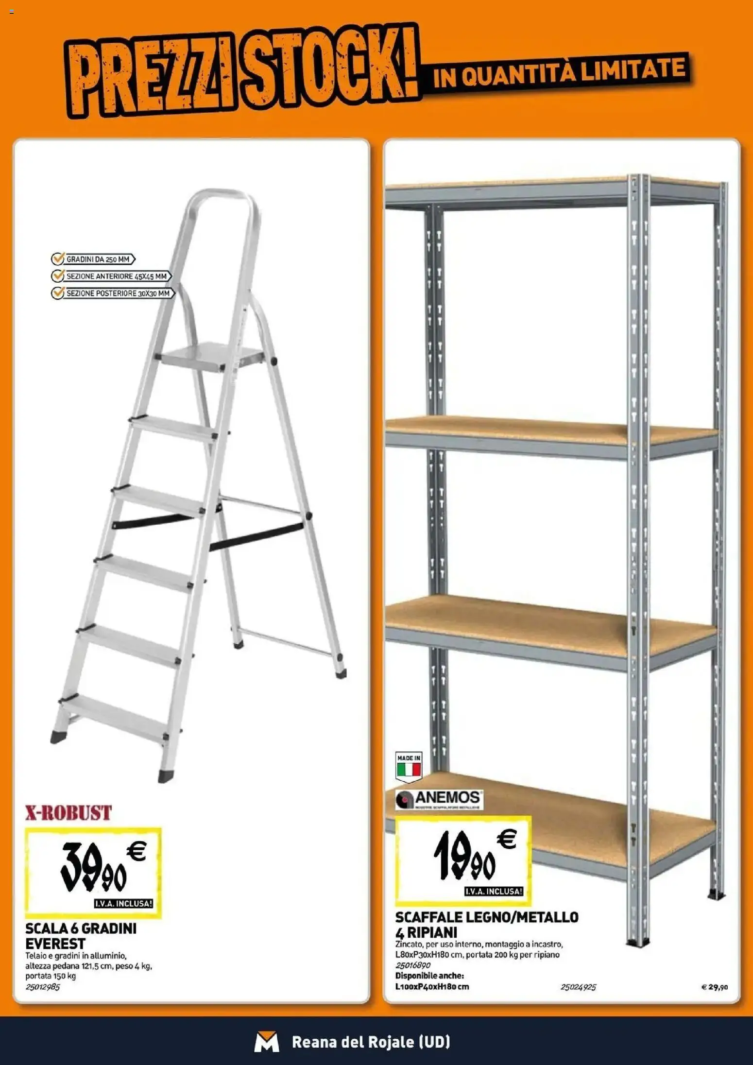 Nuovo TECNOMAT catalogo Reana del Rojale dal 27/08/2026 > offerte anteprima 🛍️ | Pagina: 17 | Prodotti: Ripiano, Scaffale, Scala