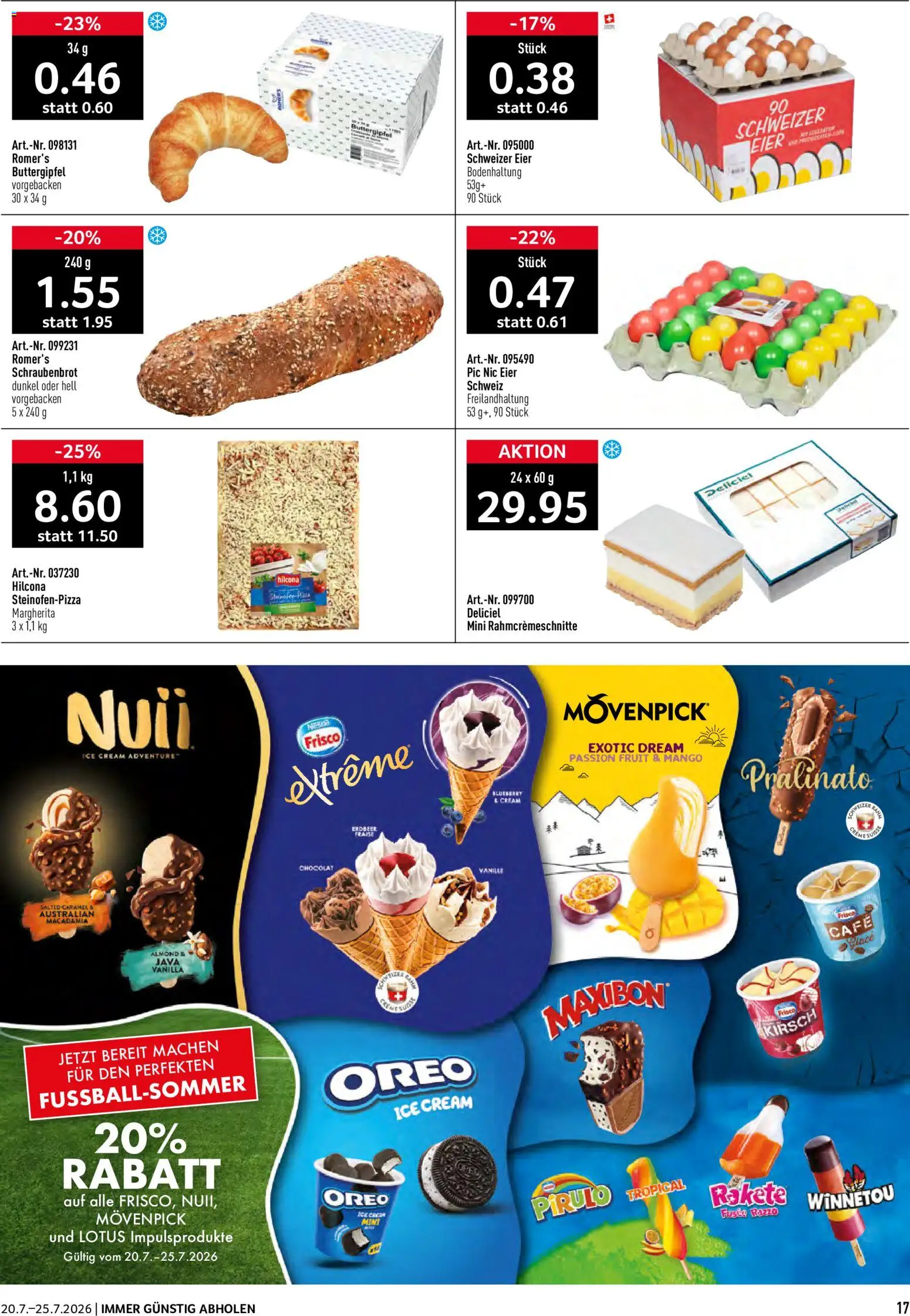 Prodega aktionen – gültig ab 20.07.2026 | Seite: 17 | Produkte: Vanille, Eier, Mango, Creme