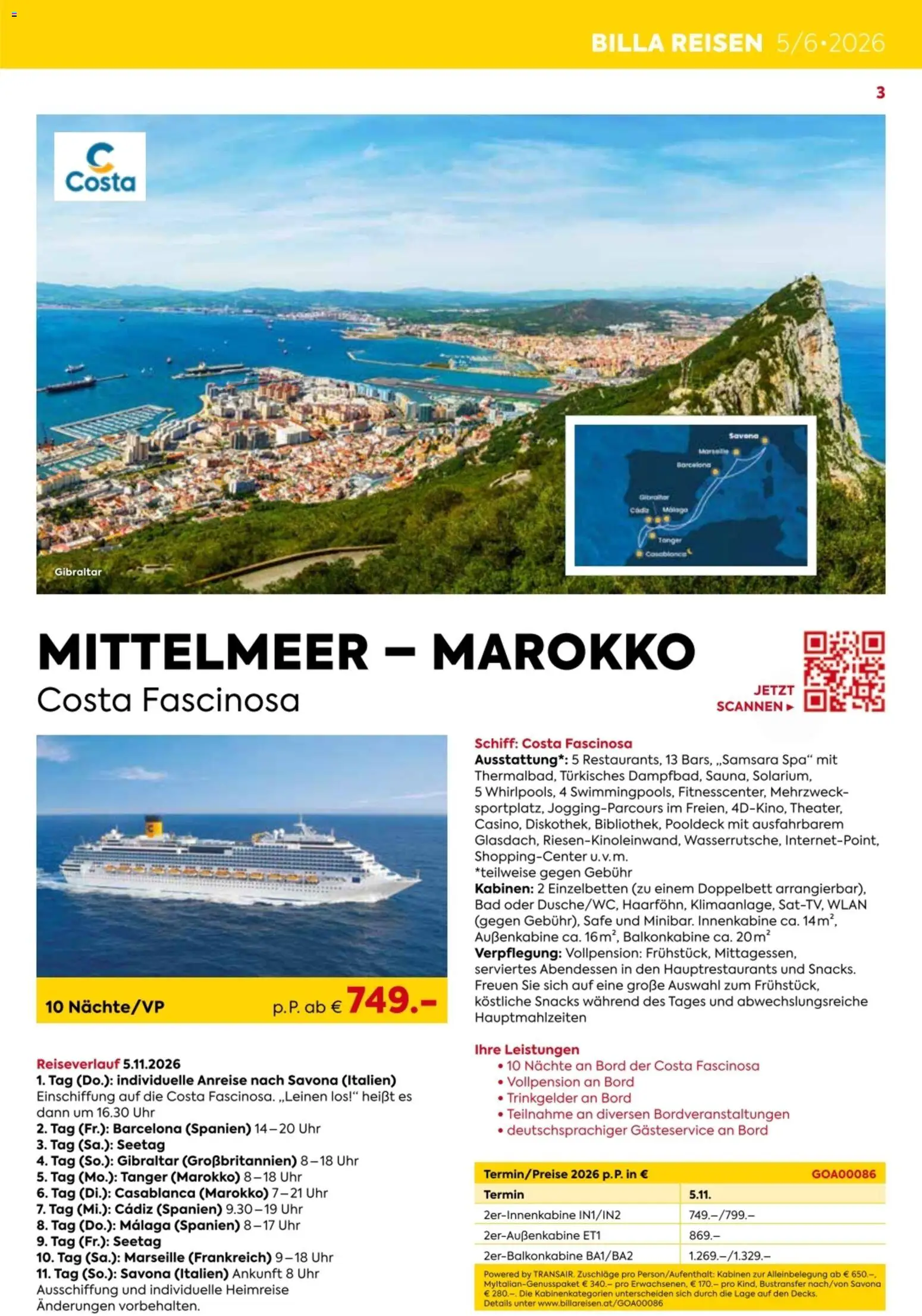 Billa - Billa Reise Kreuzfahrten Rundreise Erlebnisreisen gültig ab 18.05.2026 | Seite: 3