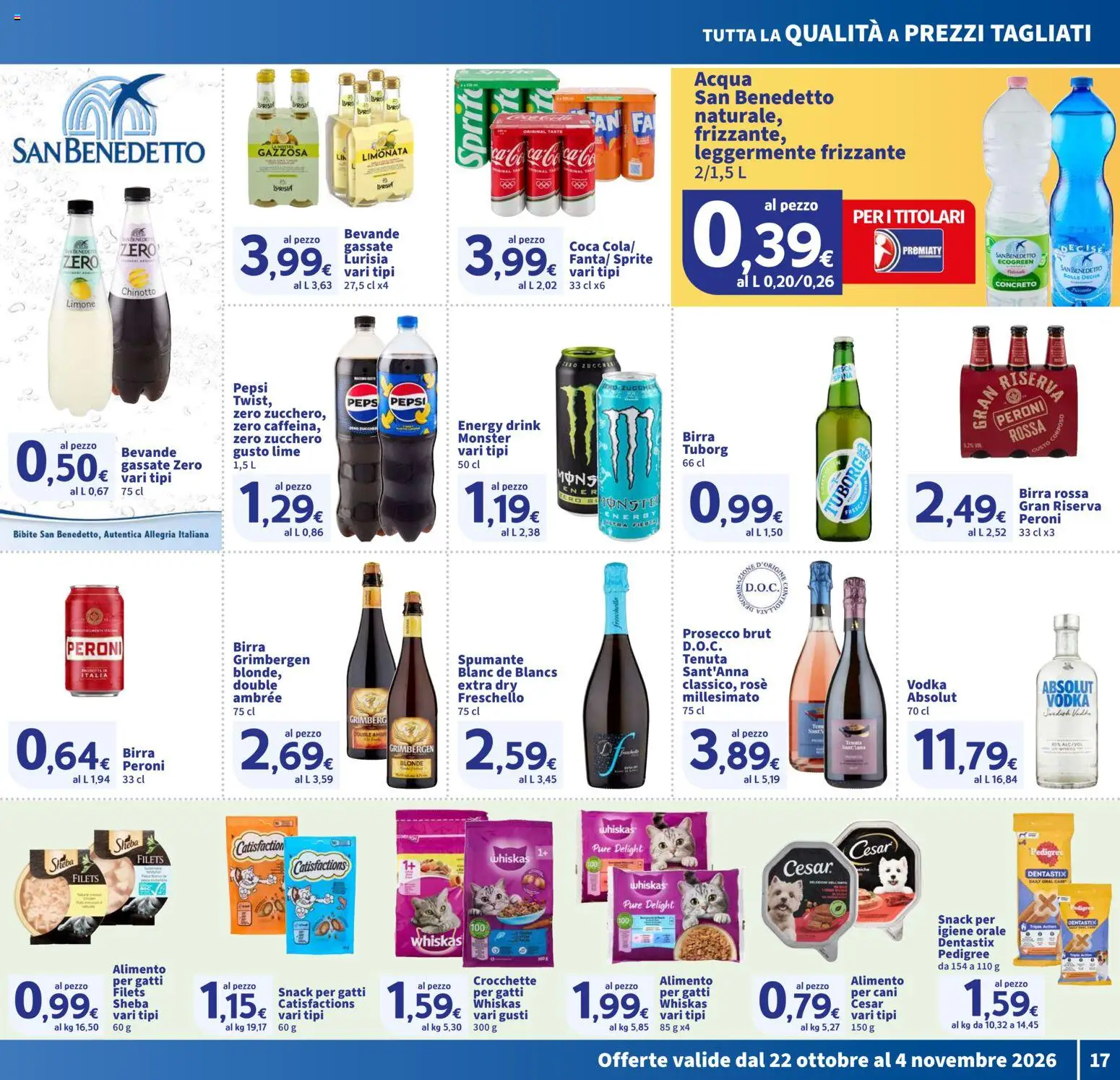 Volantino SIGMA del 22/10/2026 | Pagina: 17 | Prodotti: Limonata, Prosecco, Acqua, Bevande