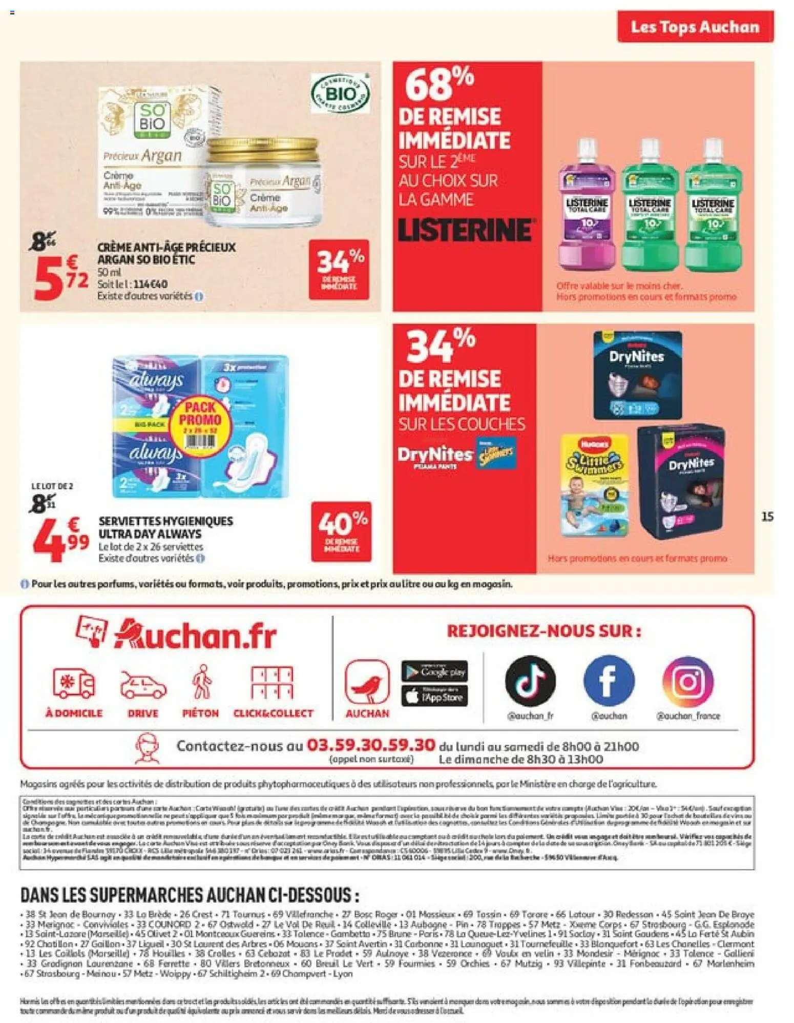{H1} | Page: 15 | Produits: Couches, Crème anti-âge, Crème