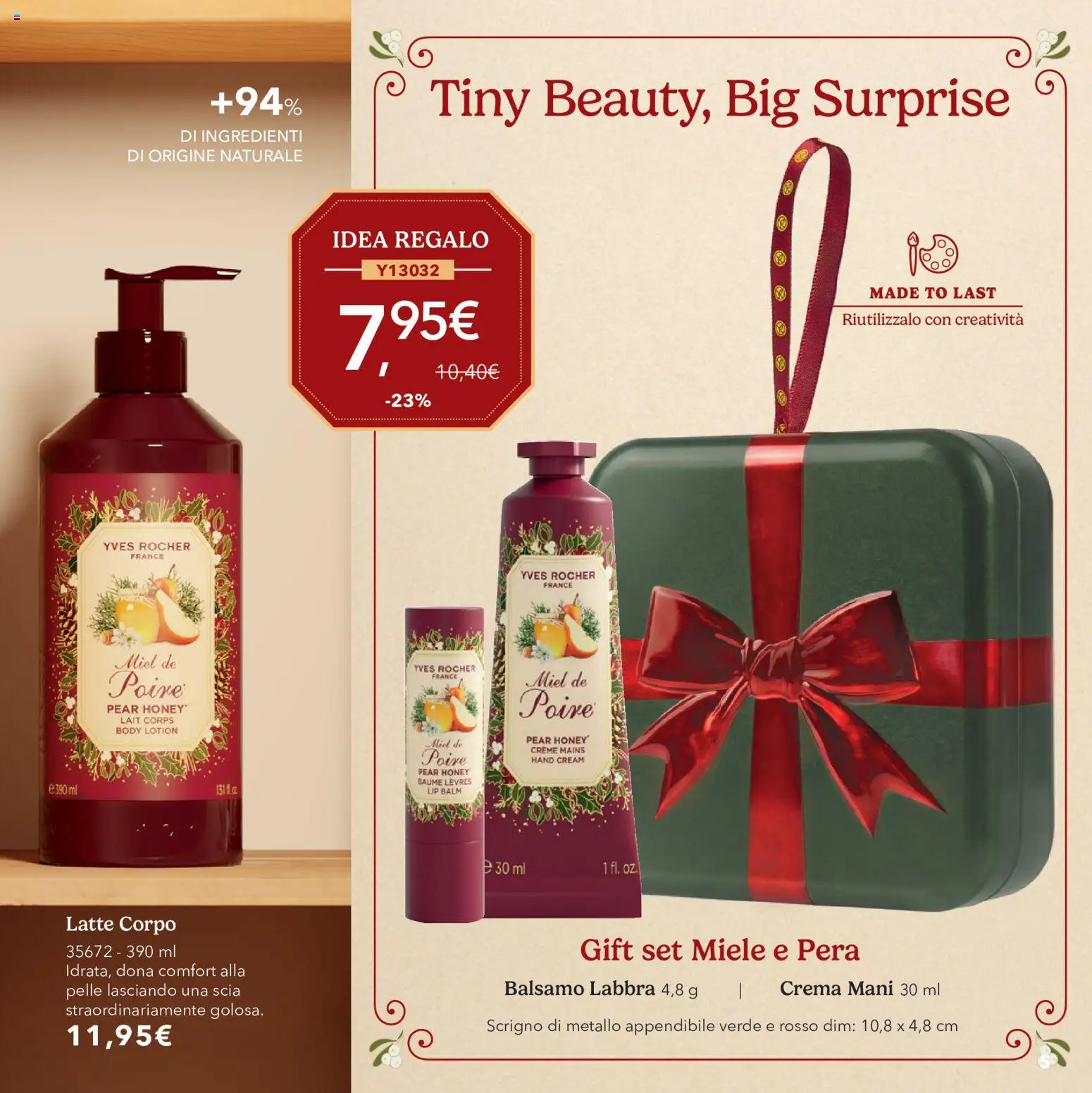 Volantino Yves Rocher del 20/10/2026 | Pagina: 5 | Prodotti: Crema, Latte, Ingredienti, Miele
