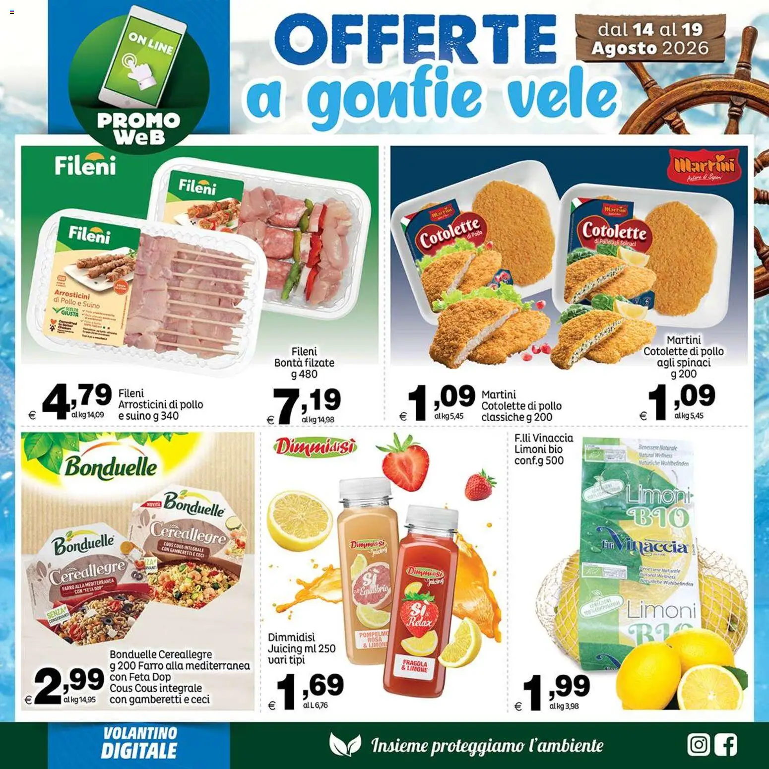 Volantino Elite Supermercati del 14/08/2026 | Pagina: 7 | Prodotti: Ceci, Suino, Spinaci, Gamberetti